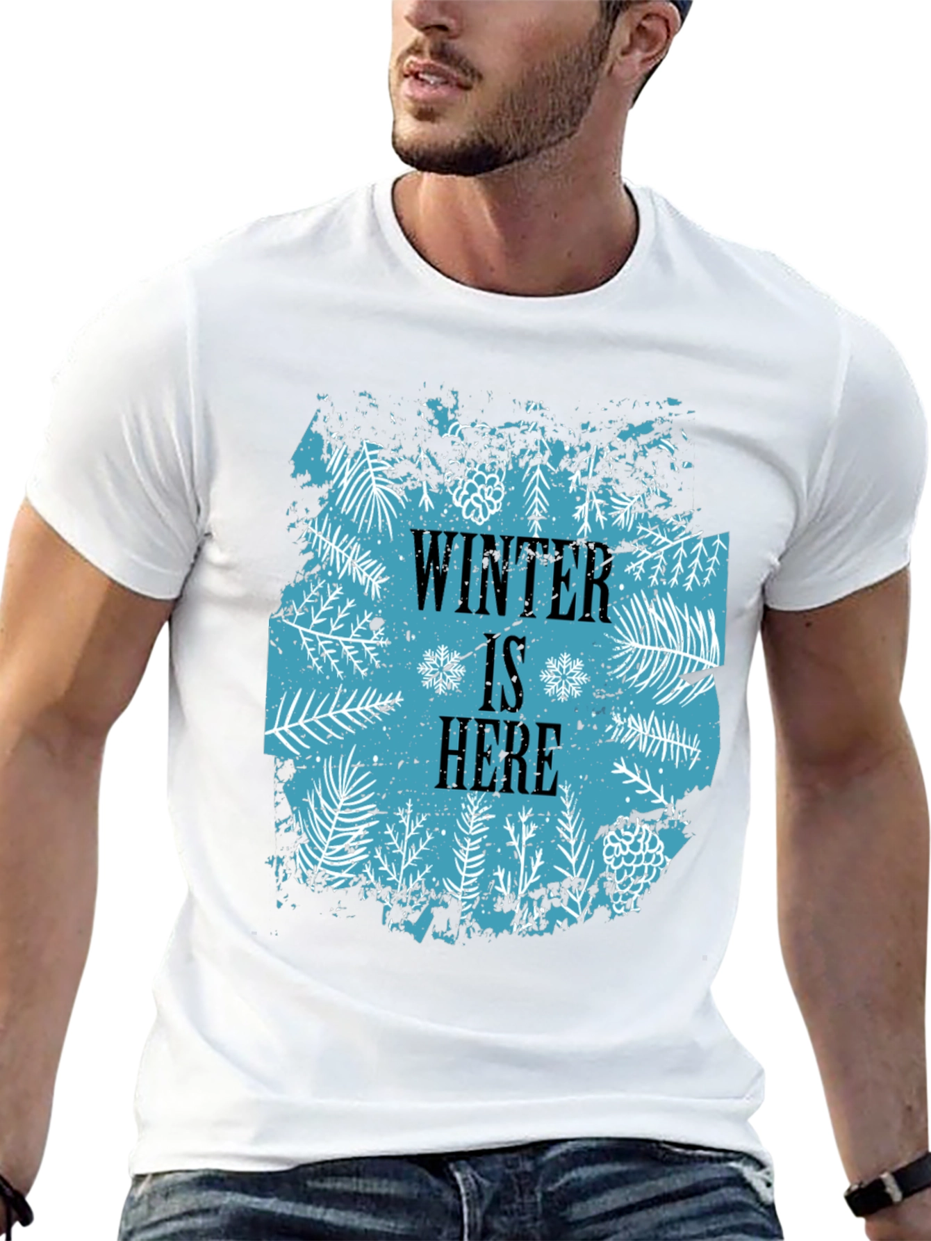 Black Winter Is Here Graphic T-Shirt view 13