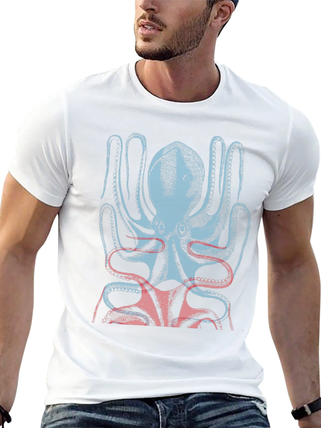 Black Octopus Graphic Tee - Stylish Menswear view 13