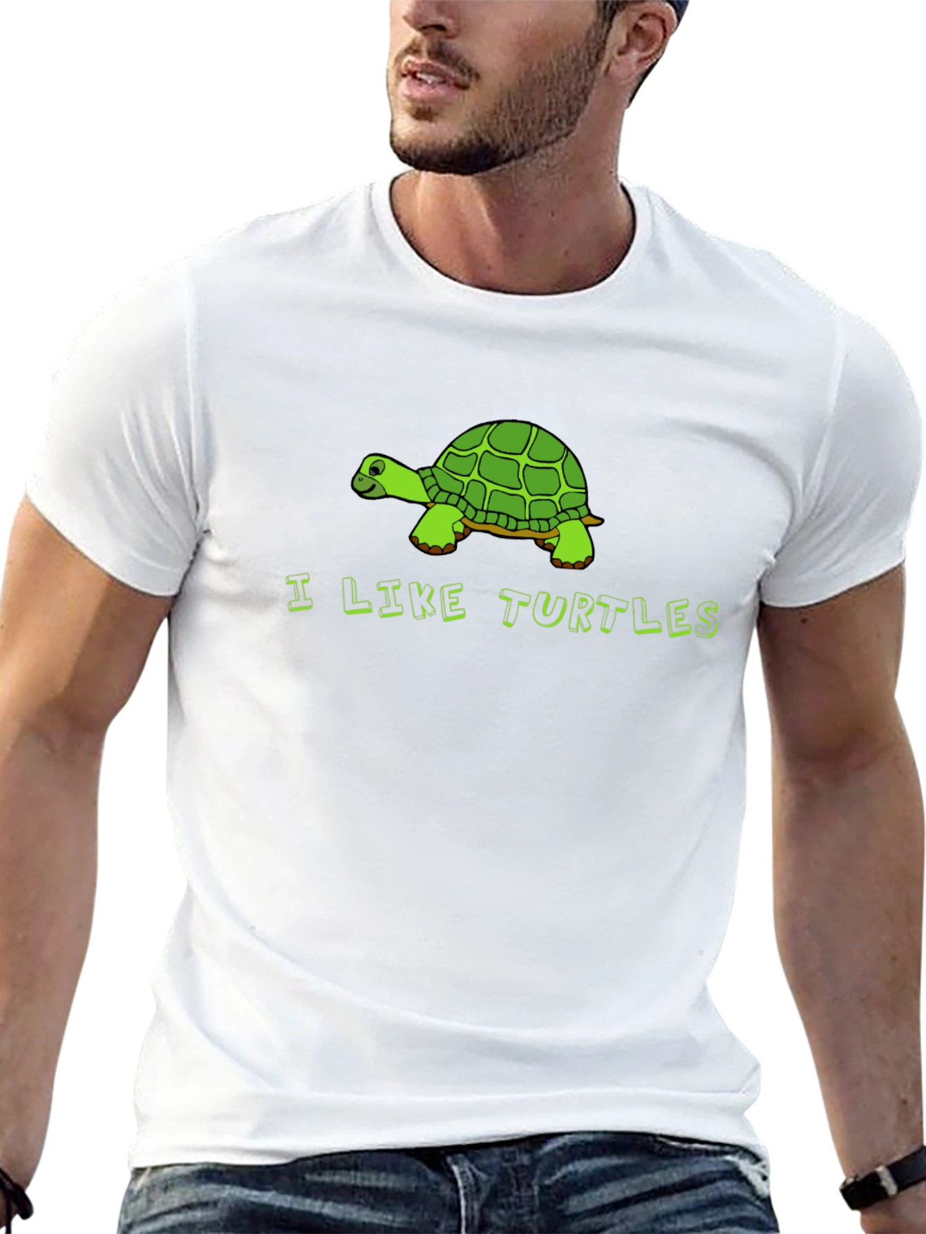 Black I Like Turtles Graphic Tee - Men's Black T-Shirt view 13