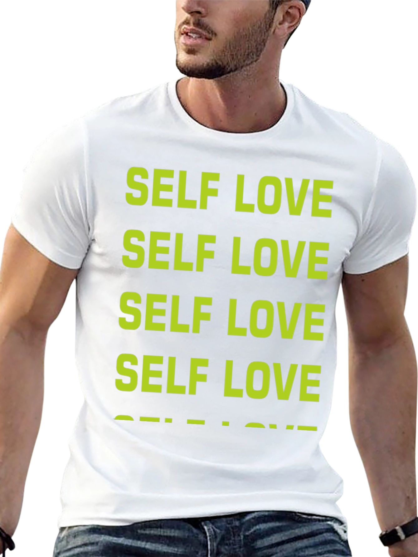 Black Self Love T-Shirt - Positive Message Tee view 13