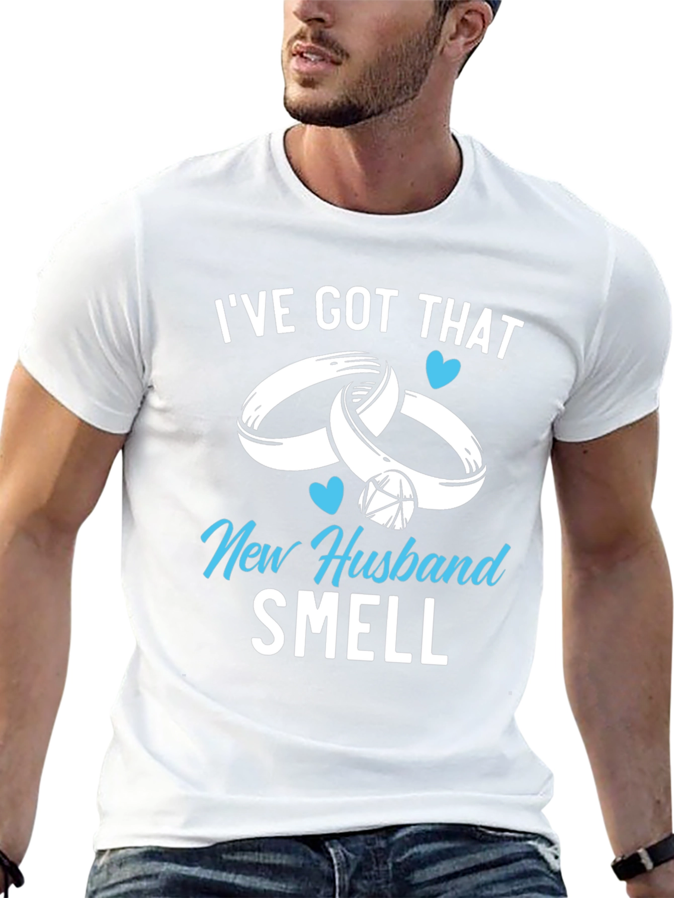 Black New Husband Smell Graphic Tee view 13