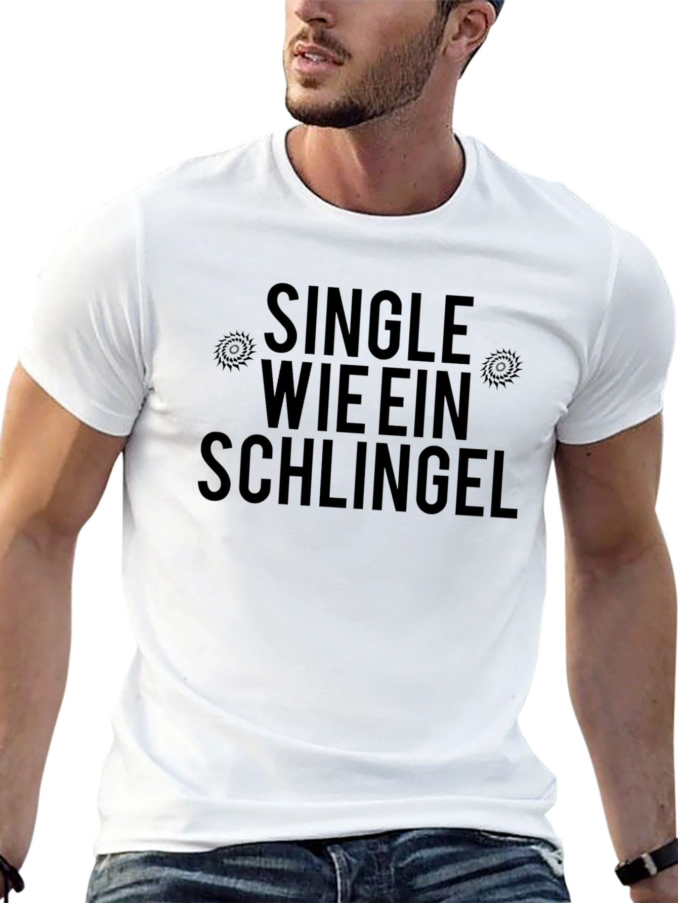 Black Single Wie Ein Schlingel T-Shirt Funny German Slogan view 13