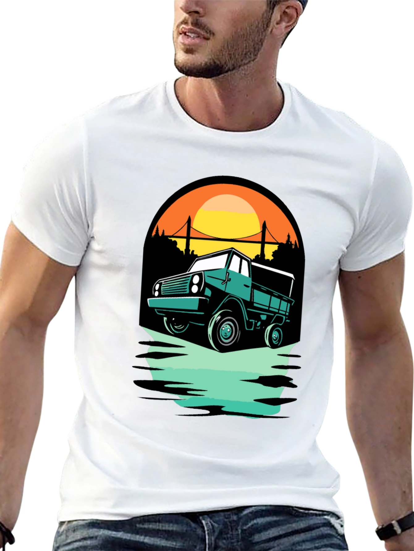 Black Vintage Truck Graphic Tee - Adventure Ready view 13