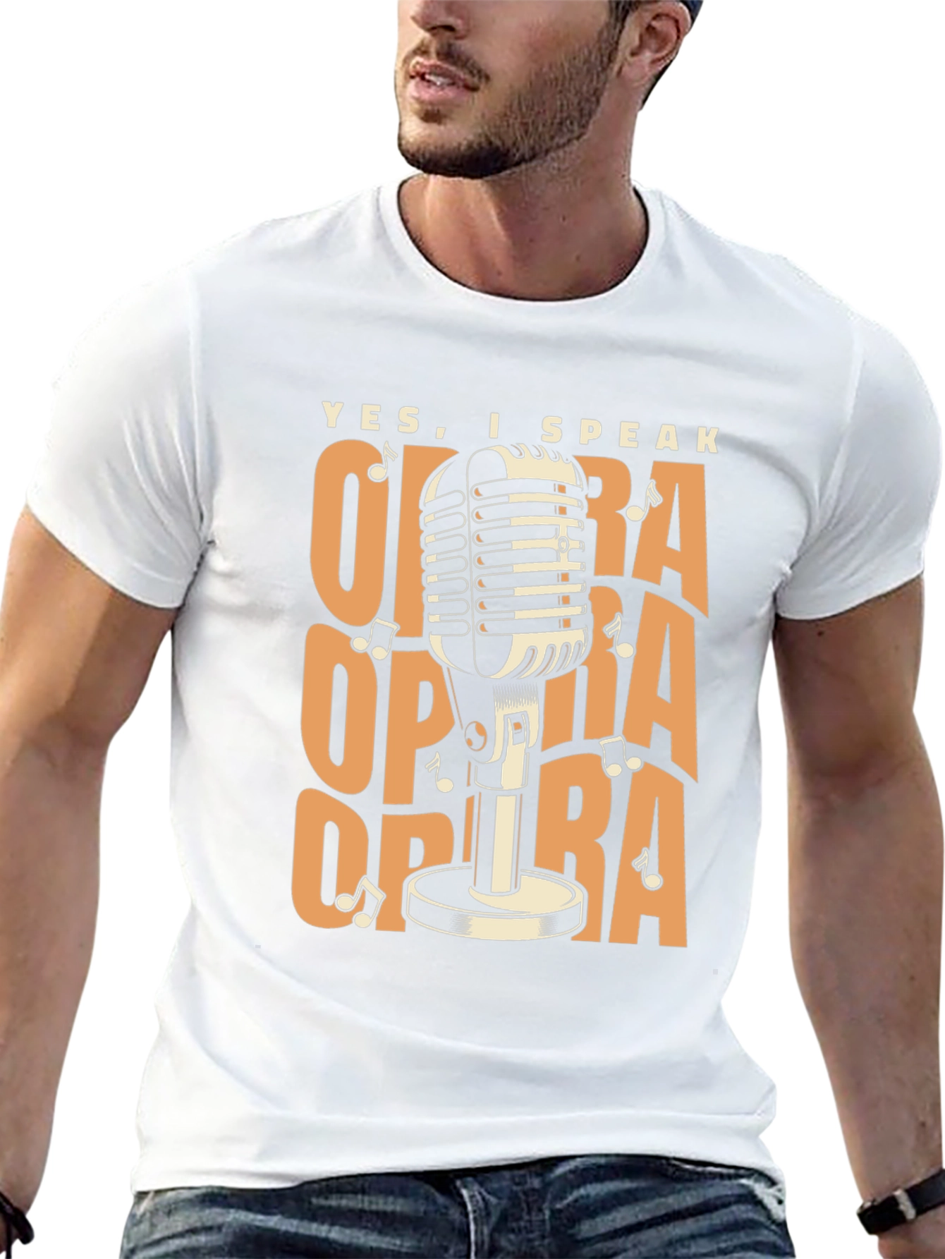 Black Yes, I Speak Opera - Music Lover T-Shirt view 13