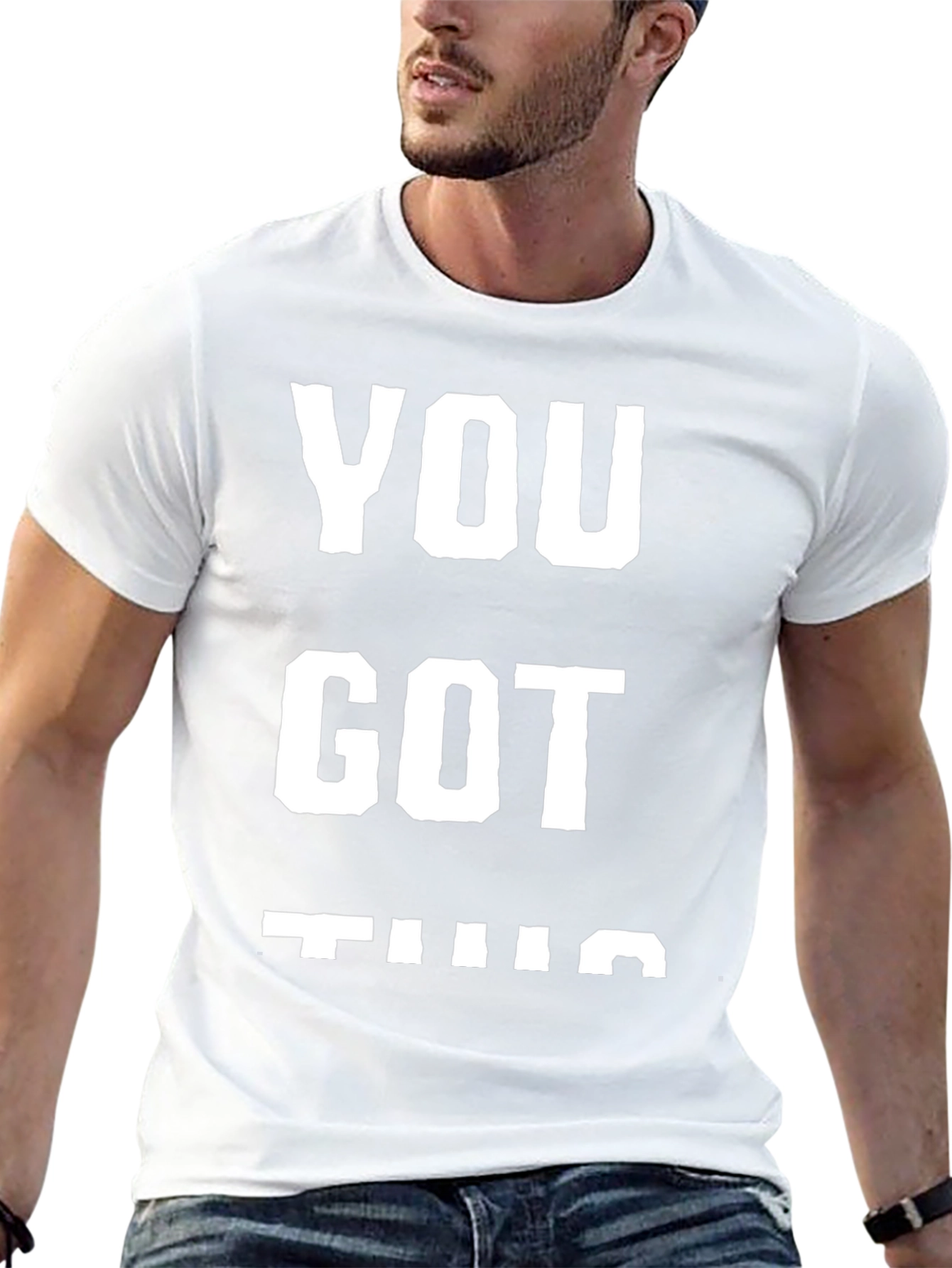 Black Motivational Black T-Shirt - You Got This view 13