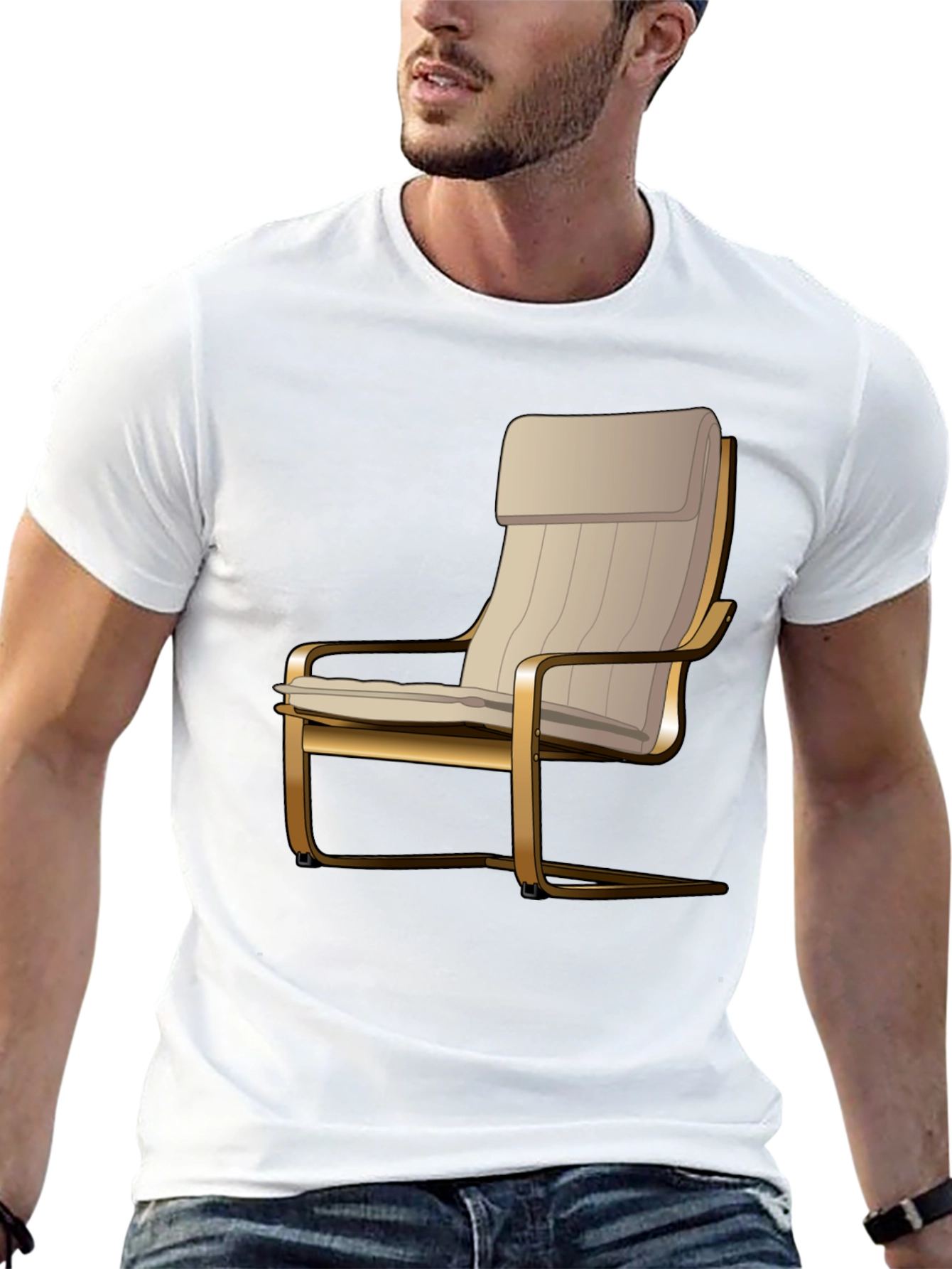 Black Modern Chair Graphic Tee - Stylish Comfort view 13