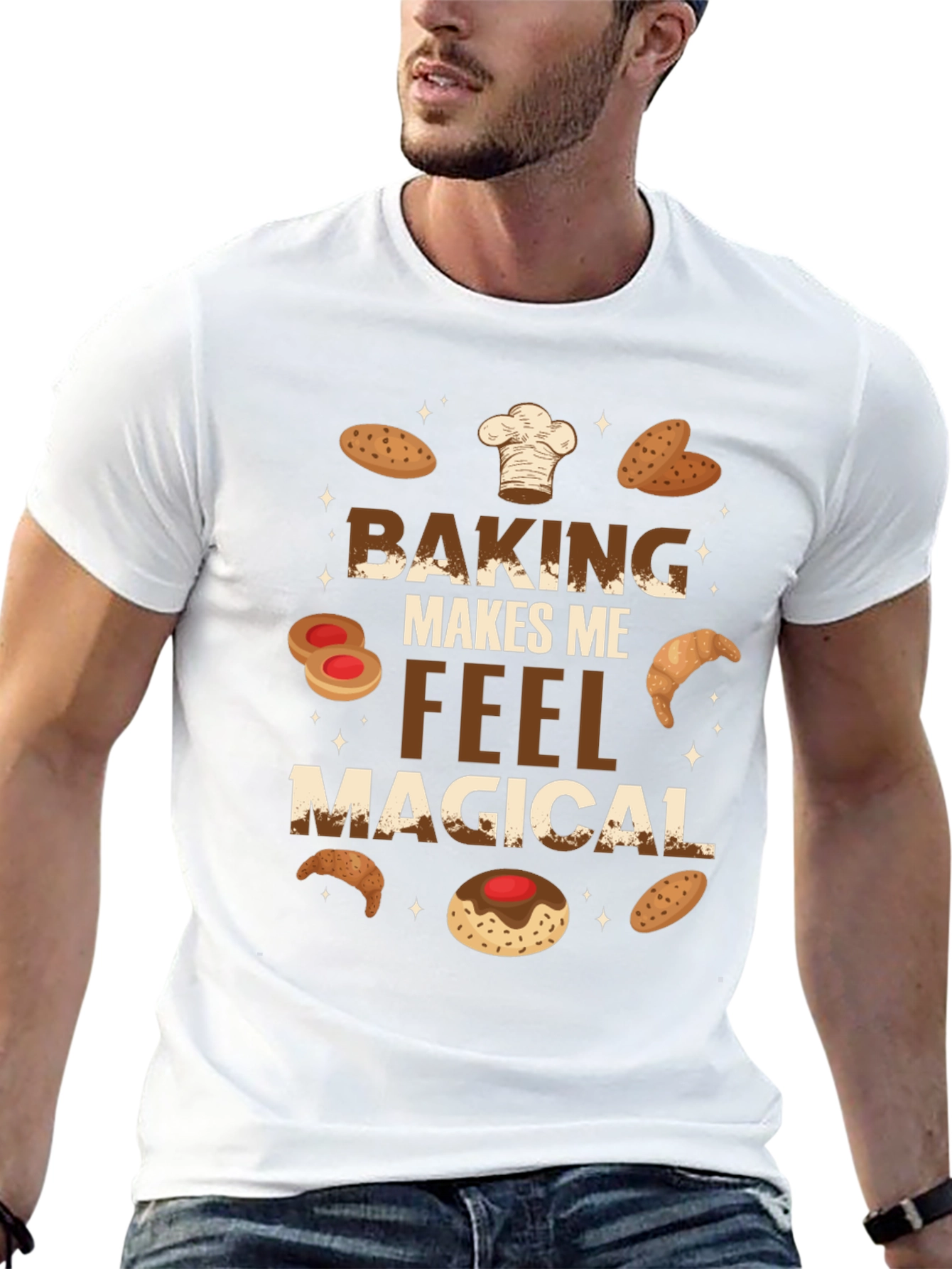 Black Baking Makes Me Feel Magical T-Shirt view 13