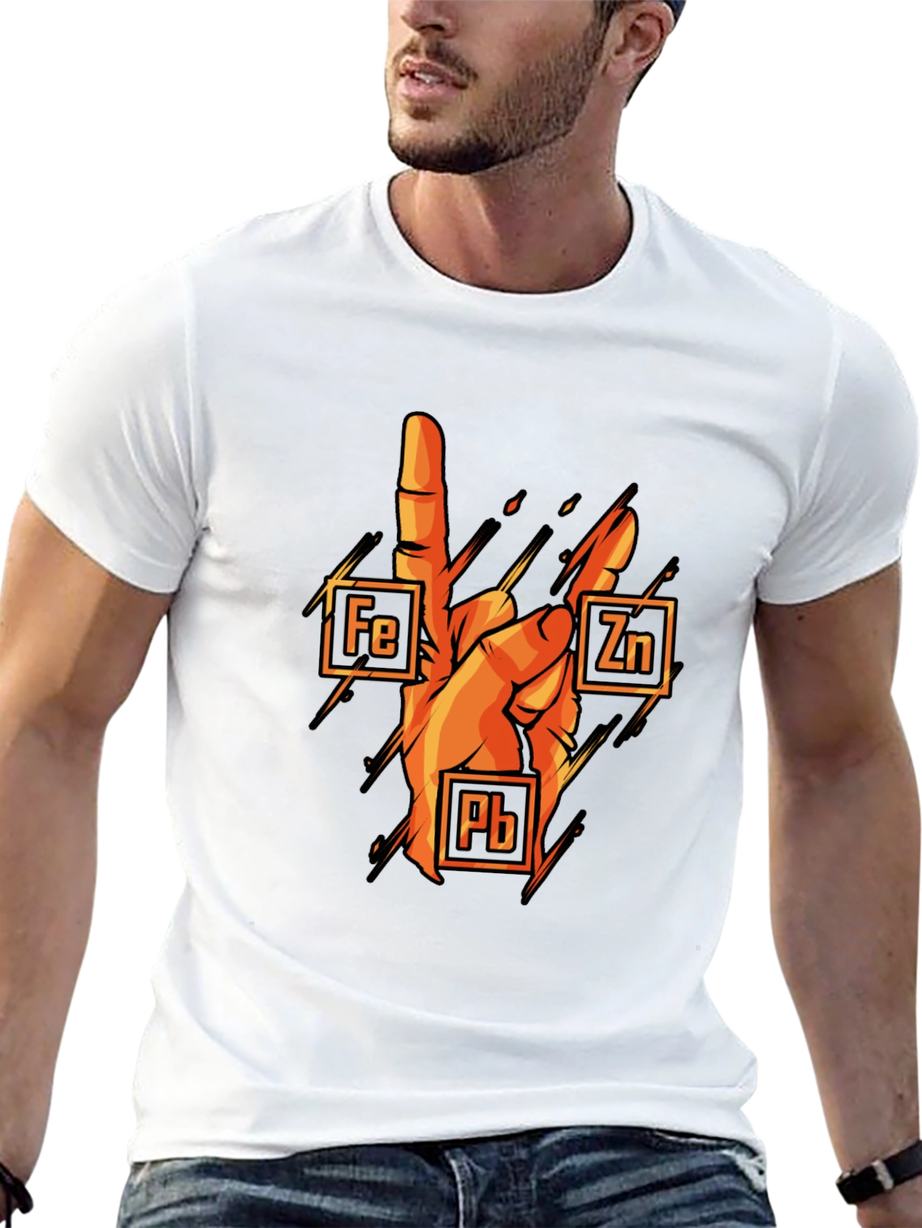 Black Rock On Chemistry T-Shirt: Iron, Zinc, Lead view 13