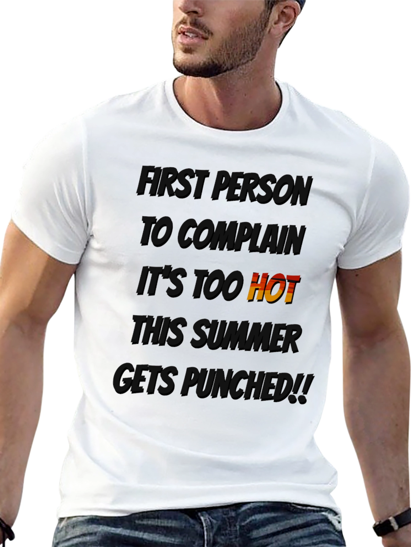 Black Funny Summer T-Shirt: Don't Complain It's Too Hot! view 13