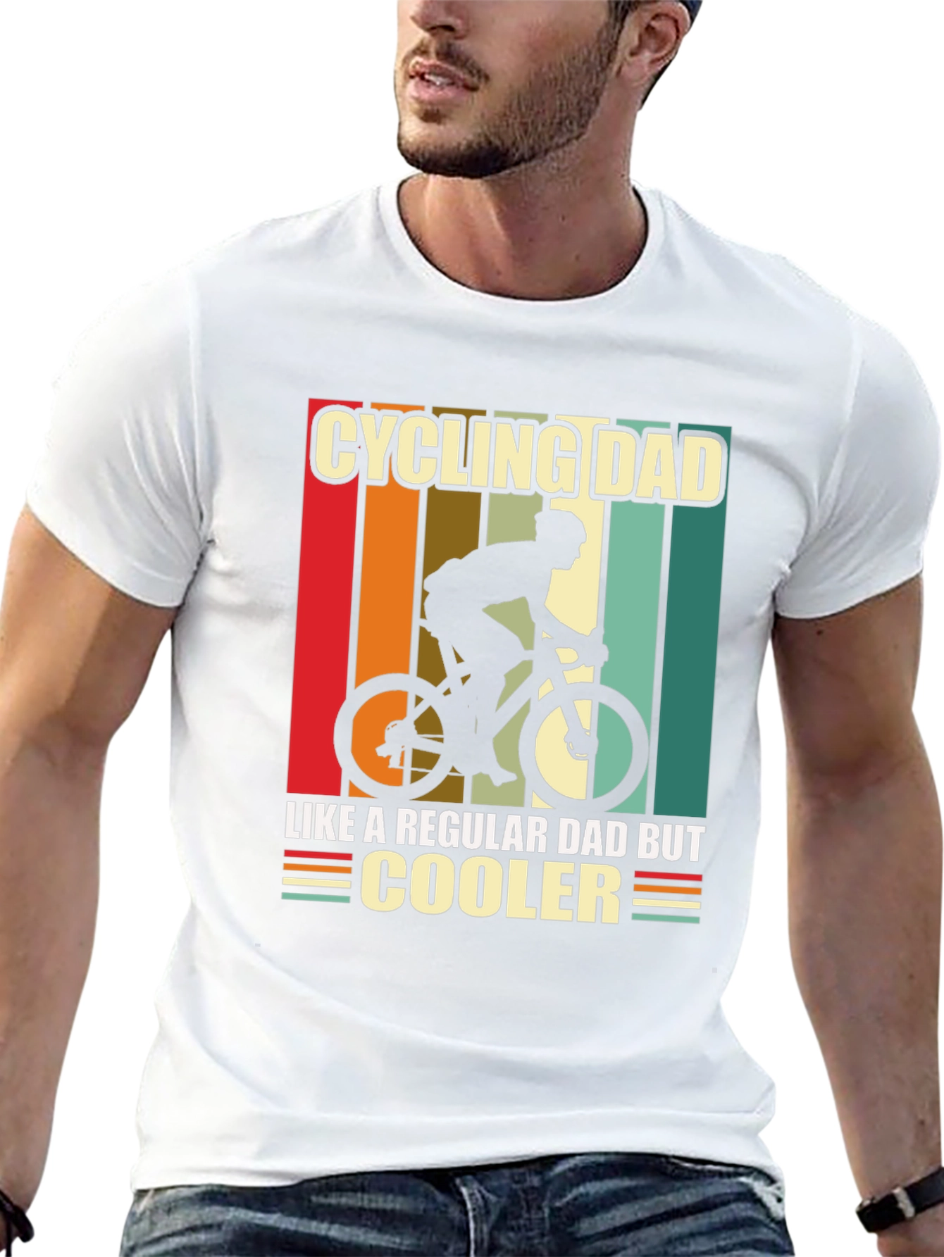 Black Cycling Dad T-Shirt - Like a Regular Dad But Cooler! view 13
