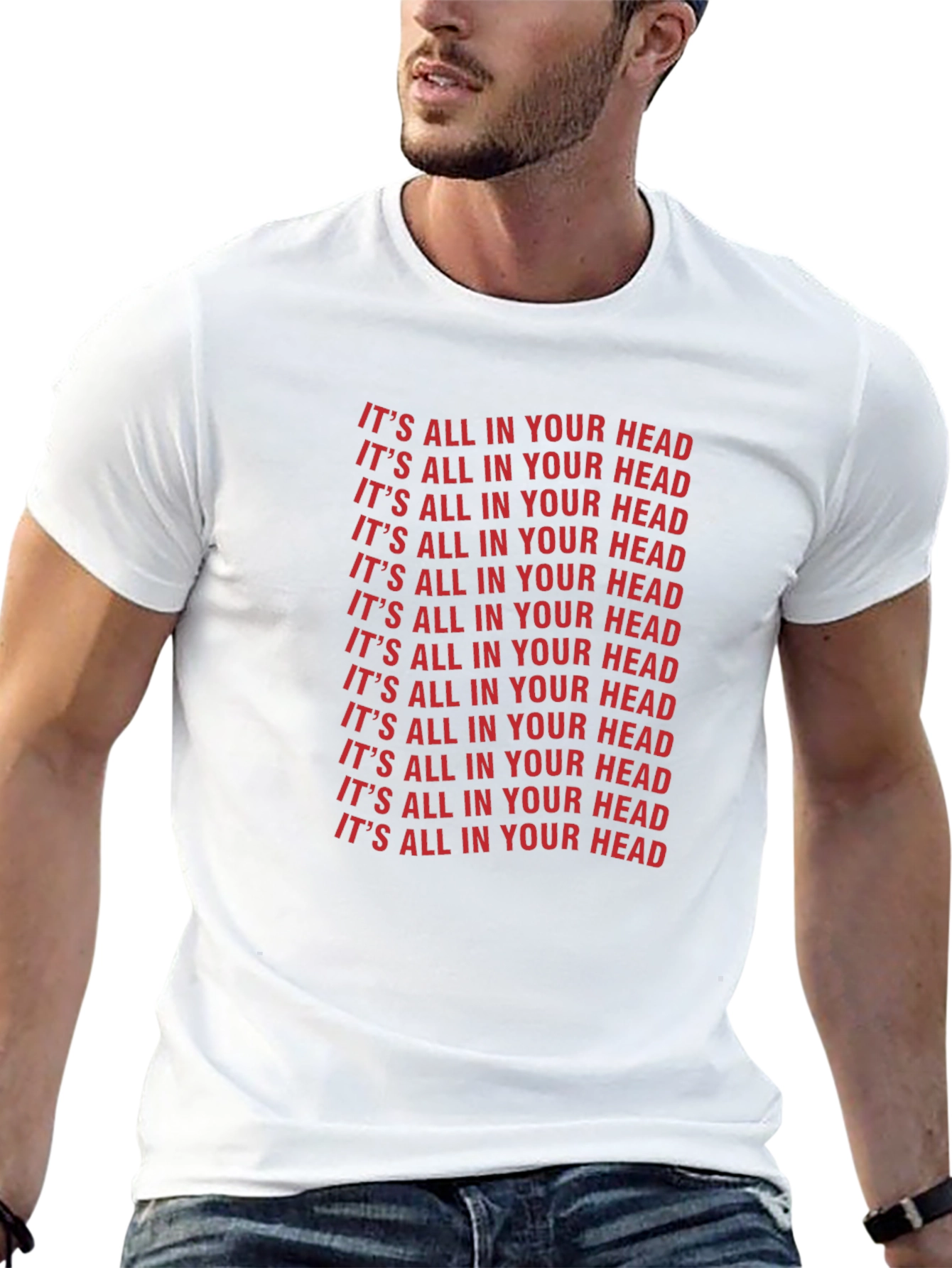 Black It's All In Your Head Graphic Tee - Black view 13