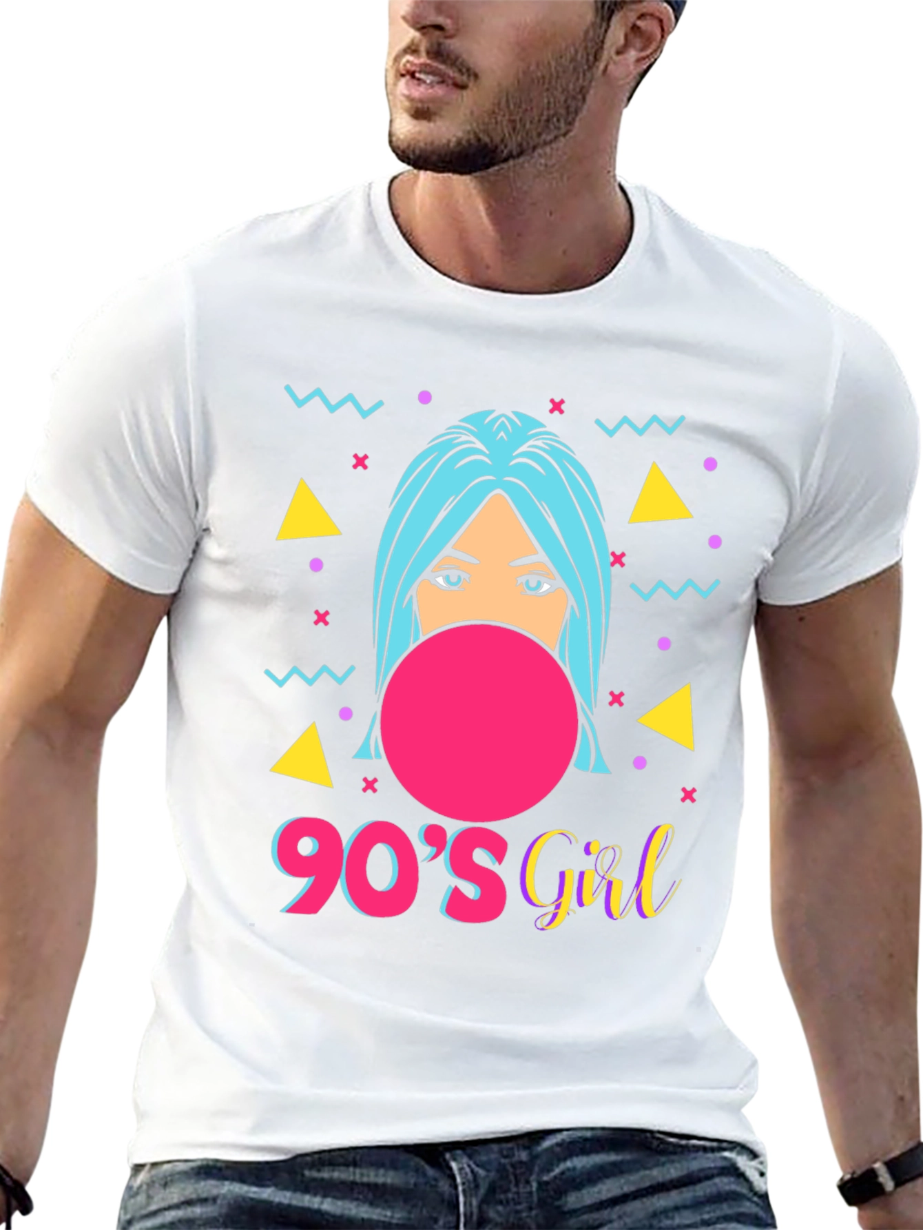Black 90s Girl Graphic Tee - Retro Style view 13