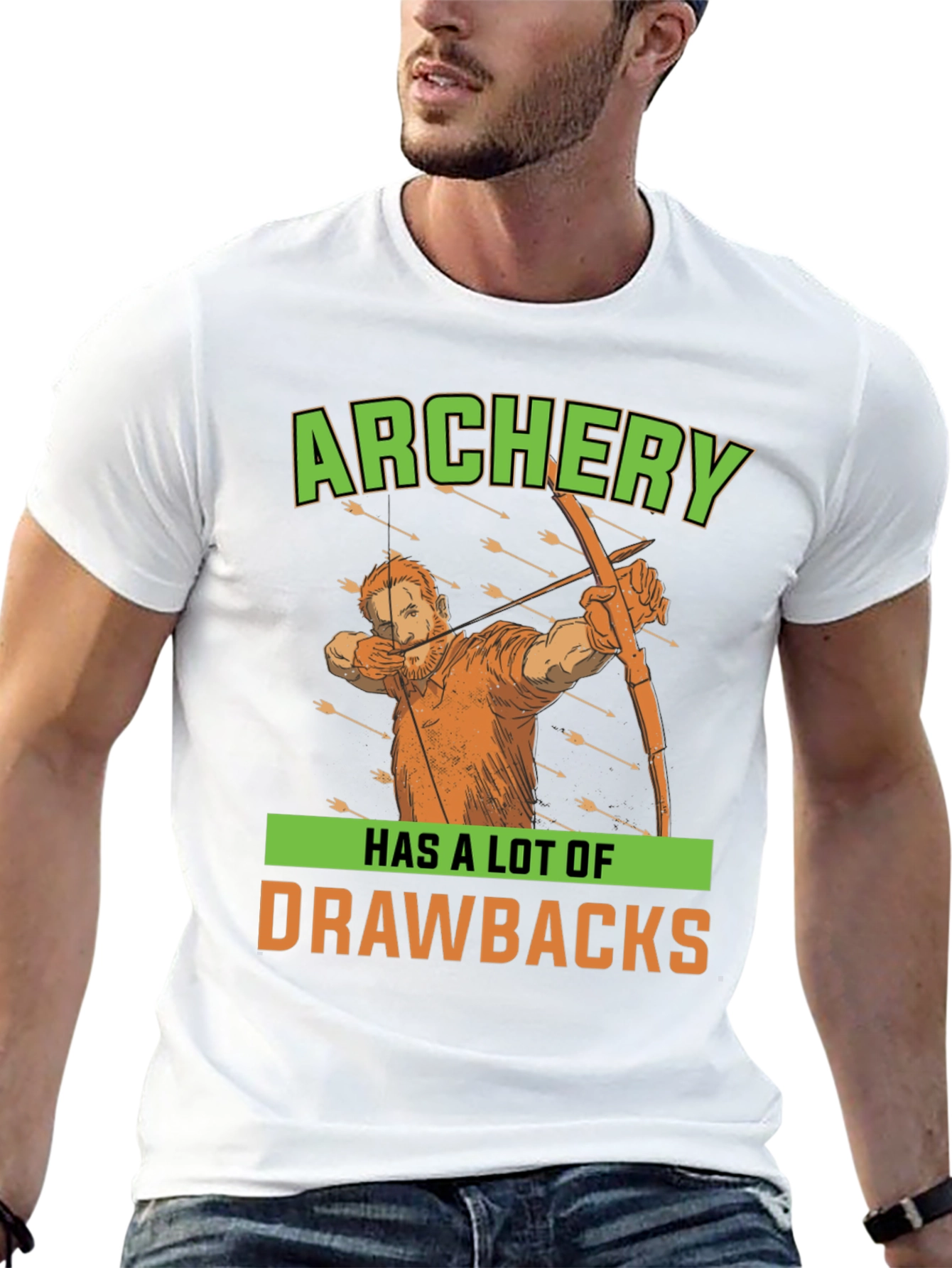 Black Archery Drawbacks Graphic T-Shirt view 13