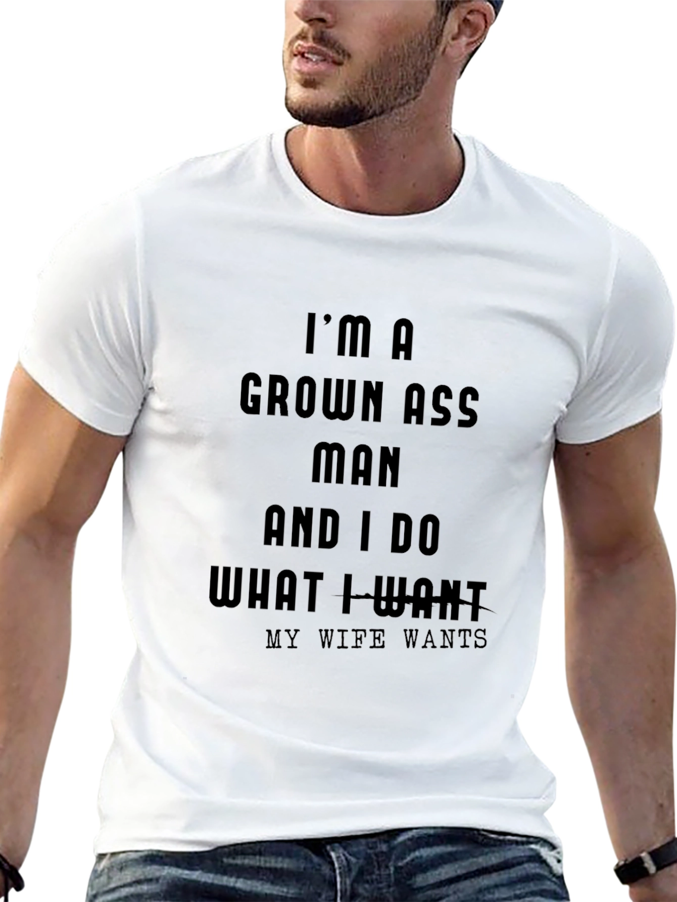 Black I'm a Grown Ass Man T-Shirt view 13