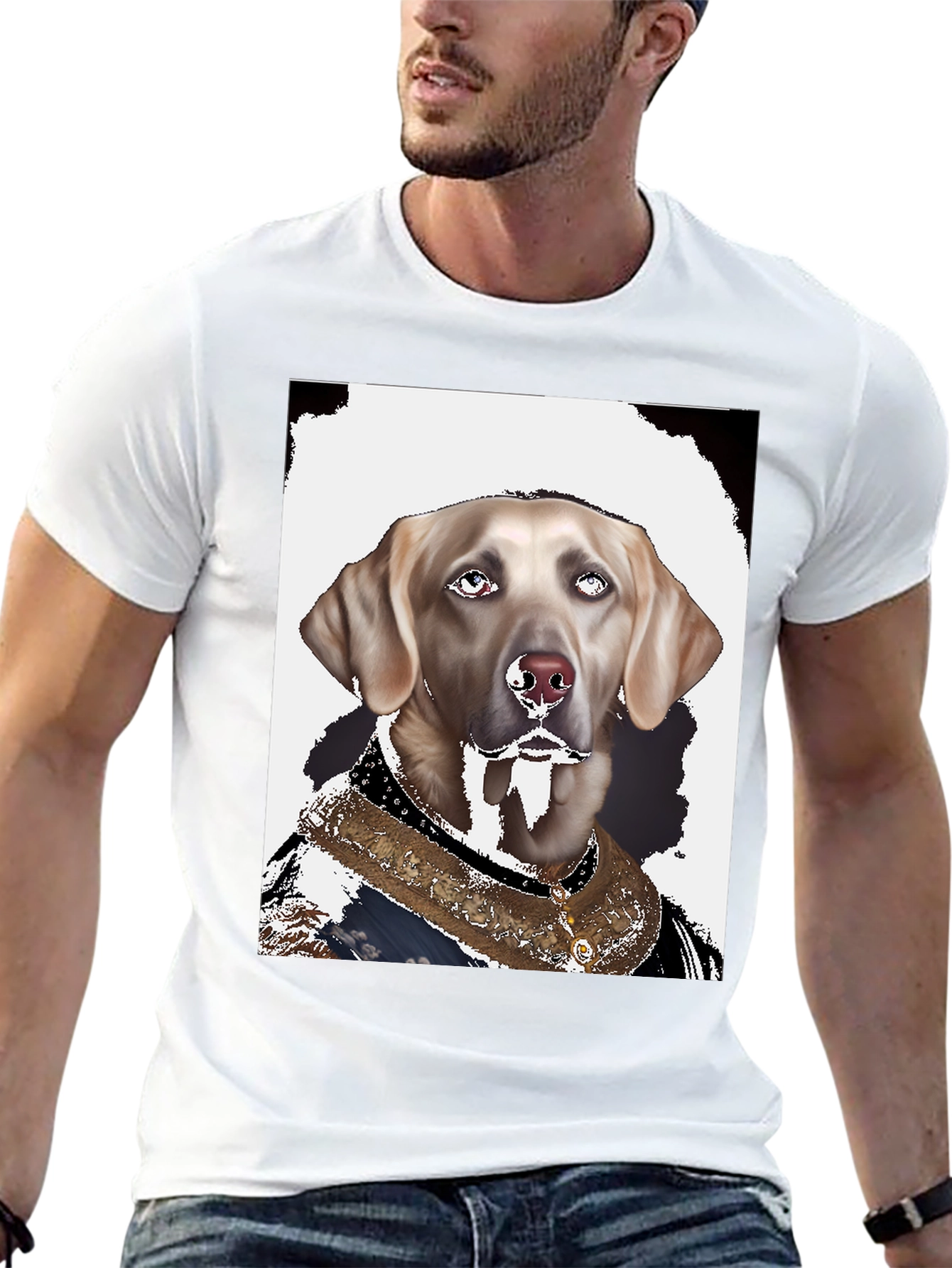 Black Regal Dog Graphic Tee - Canine Royalty view 13