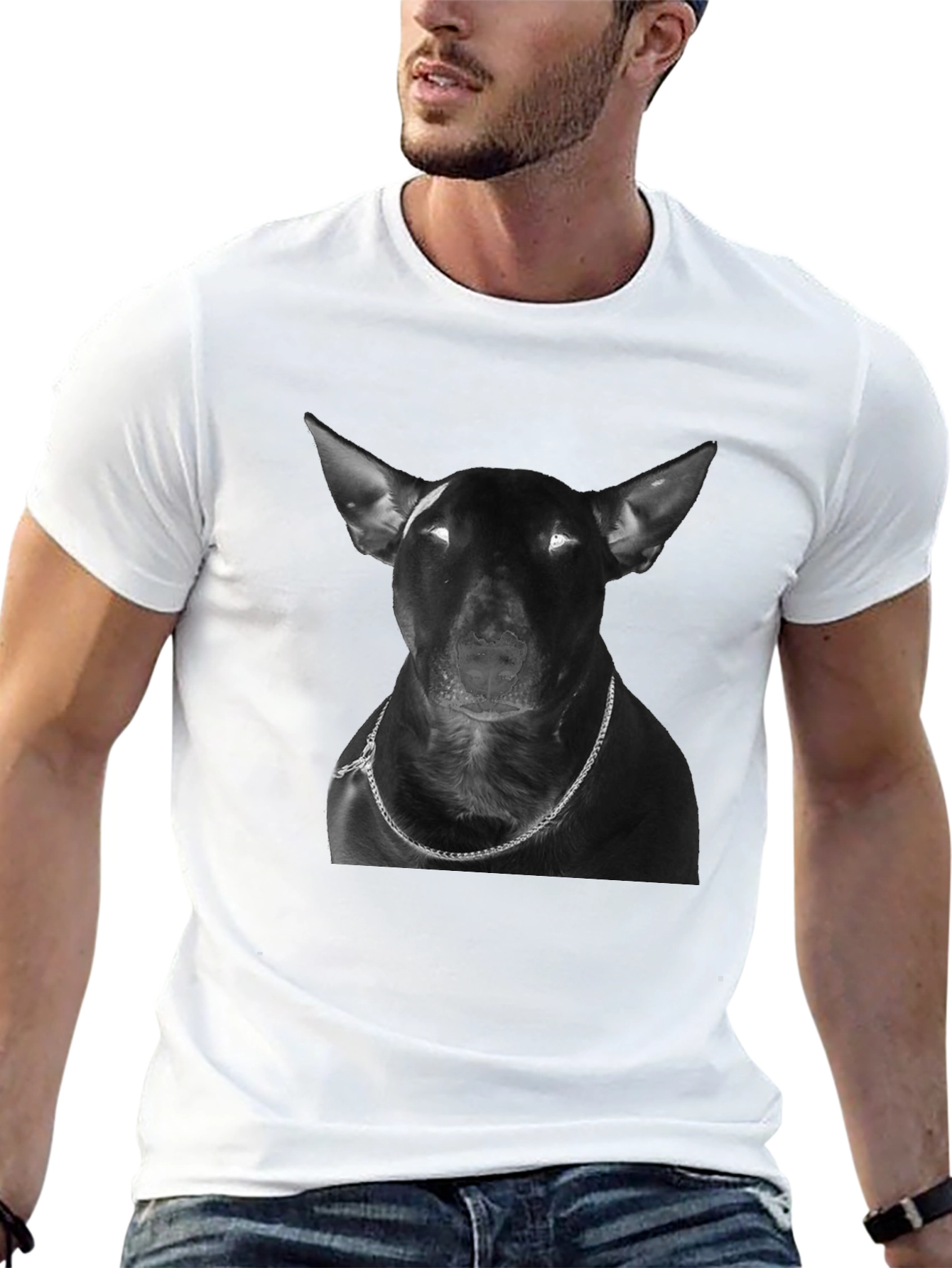 Black Dog Graphic T-Shirt - Bull Terrier Design view 13