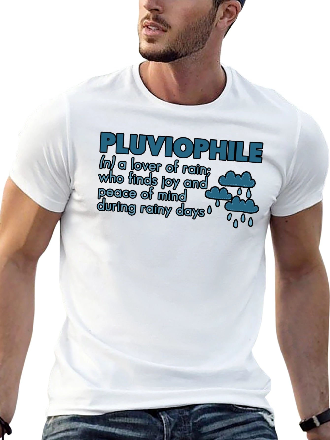 Black Pluviophile T-Shirt: Lover of Rain Graphic Tee view 13