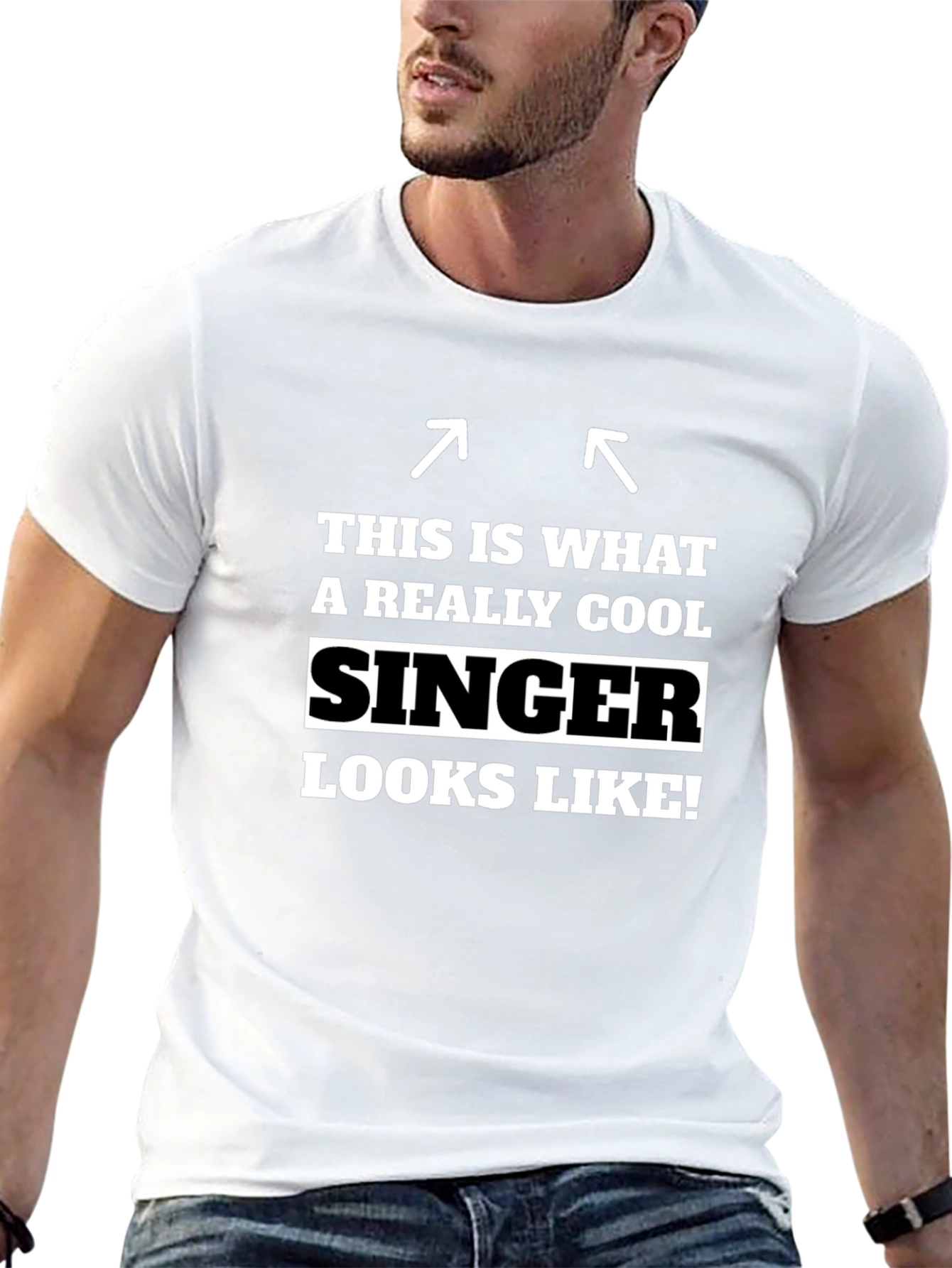 Black Cool Singer Graphic T-Shirt view 13