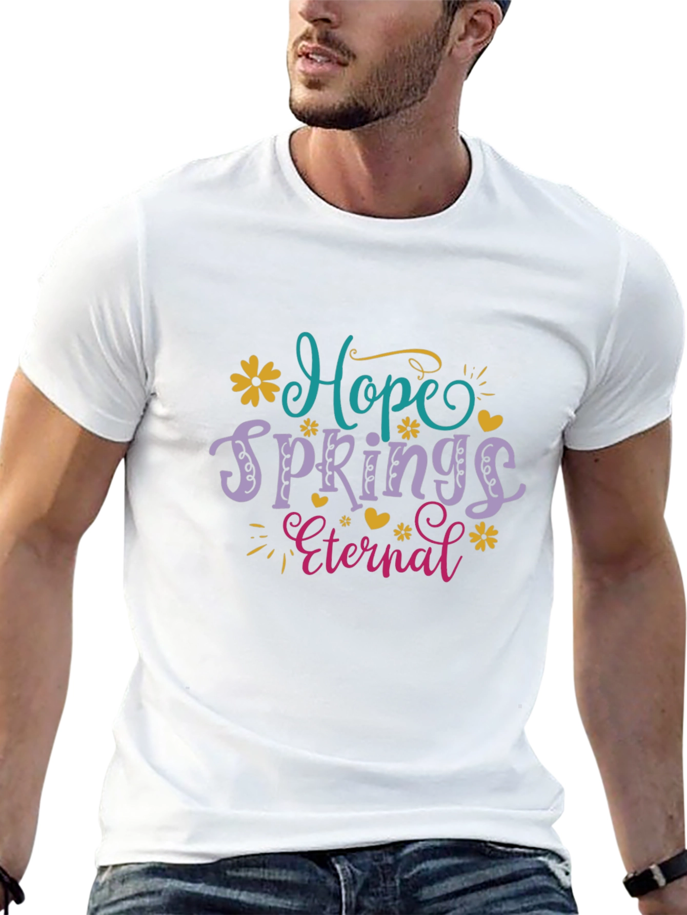 Black Hope Springs Eternal Graphic T-Shirt view 13