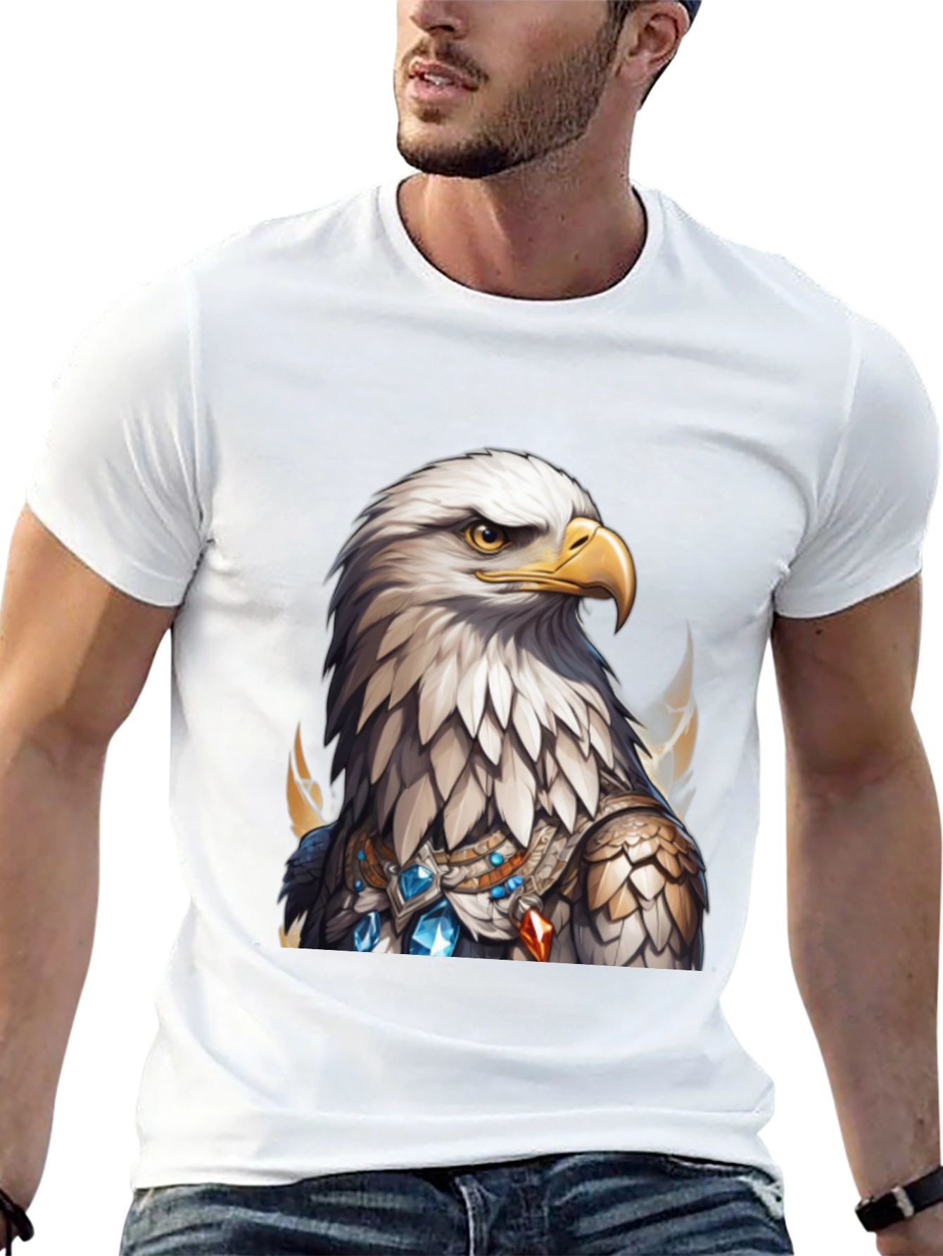 Black Eagle Warrior T-Shirt - Black Graphic Tee view 13
