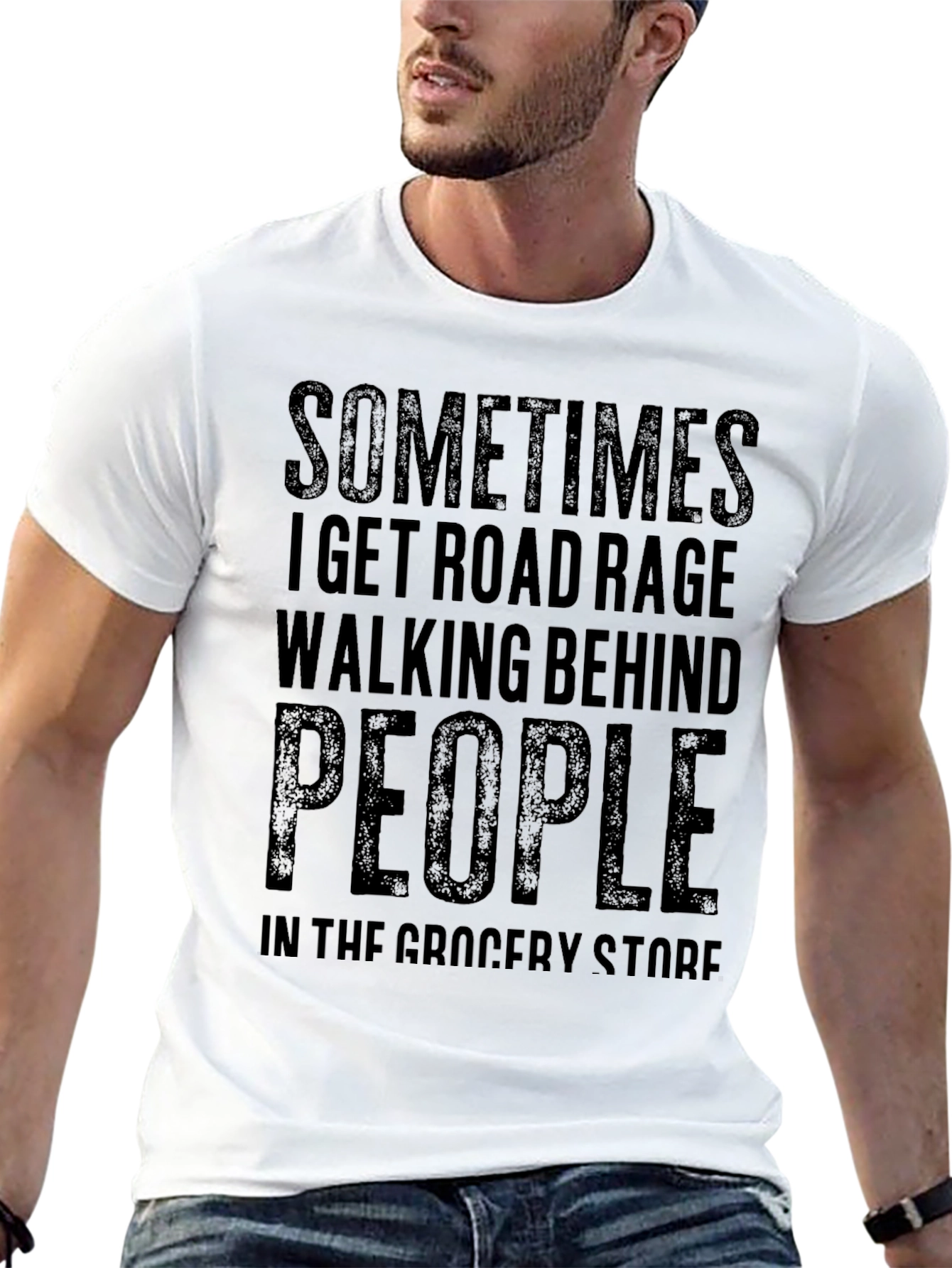 Black Road Rage Grocery Store Black T-Shirt view 13