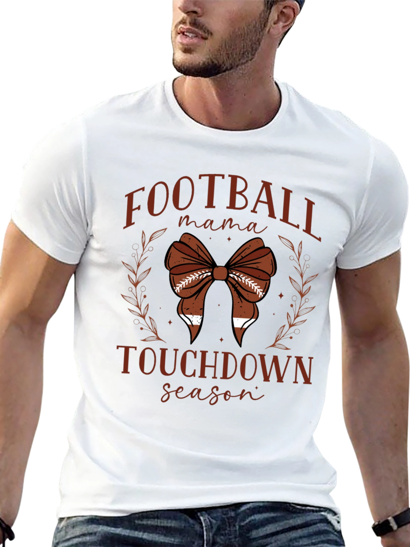 Black Football Mama Touchdown Season Tee view 13