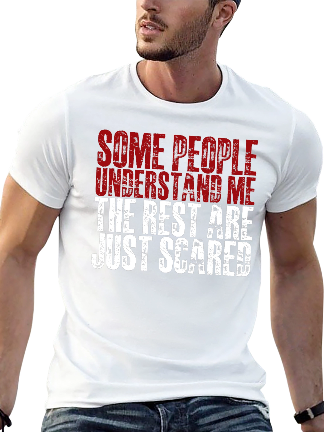 Black Funny Statement Graphic T-Shirt - Some People Understand Me view 13