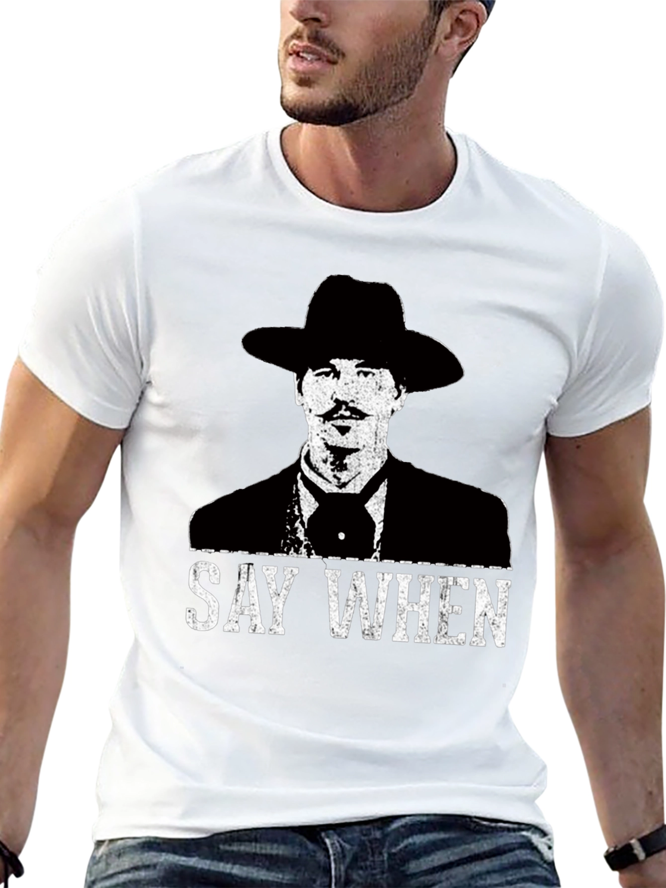 Black Say When T-Shirt - Tombstone Inspired Western Wear view 13