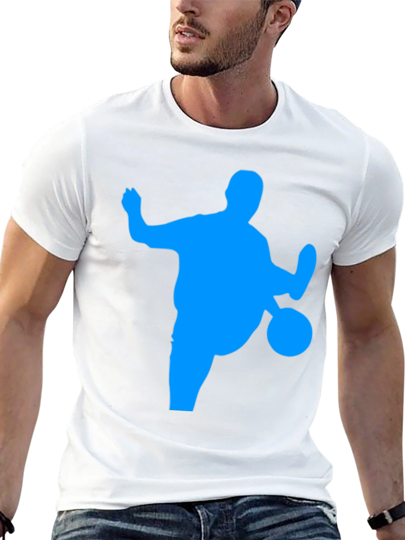 Black Soccer Silhouette Graphic Tee - Black view 13