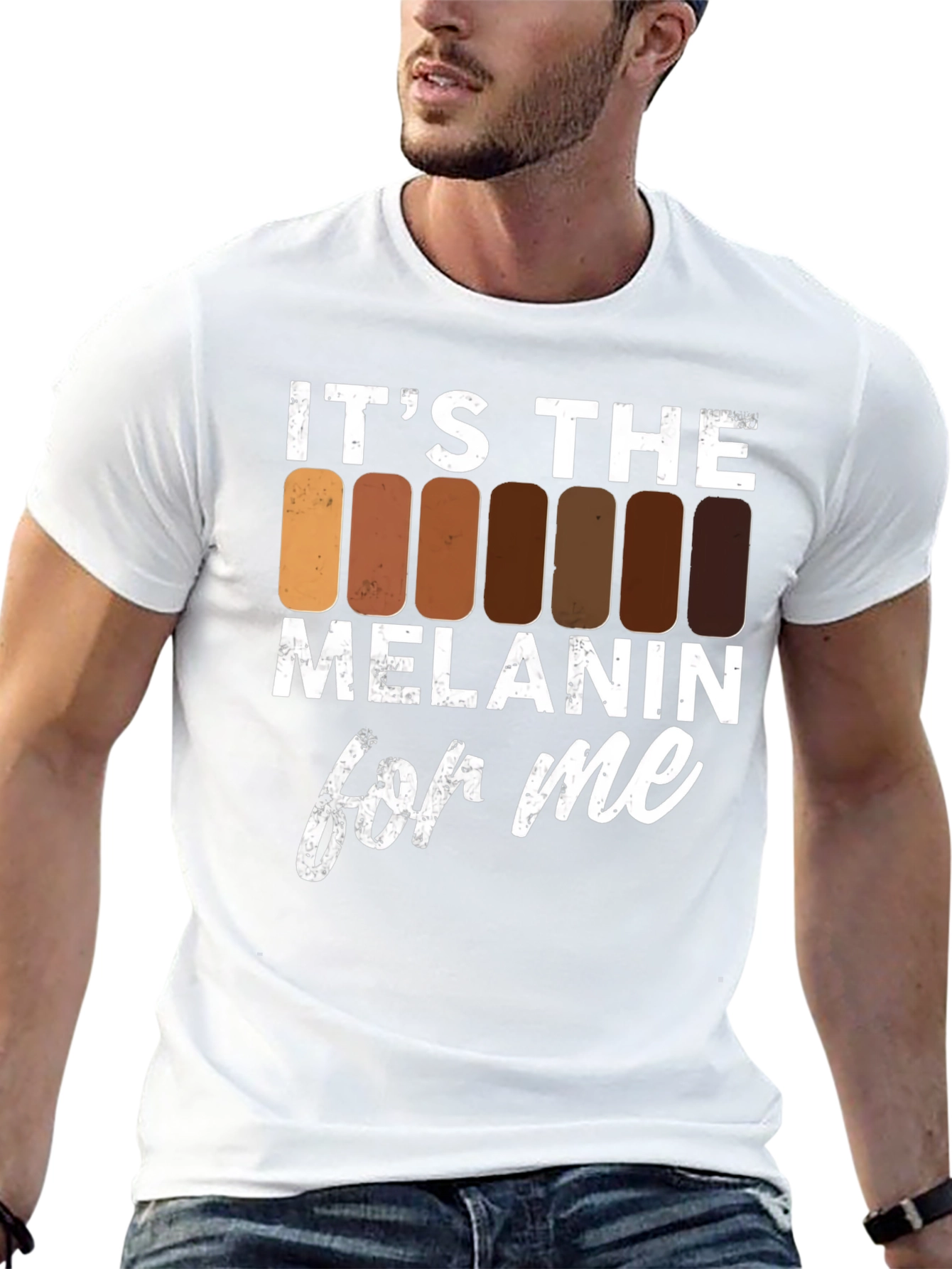 Black It's The Melanin For Me T-Shirt view 13