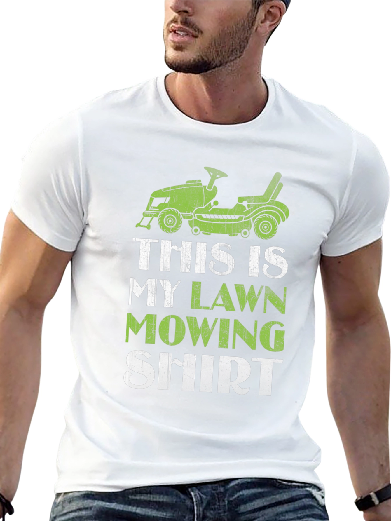 Black Lawn Mowing Shirt - Funny Gardener T-Shirt view 13