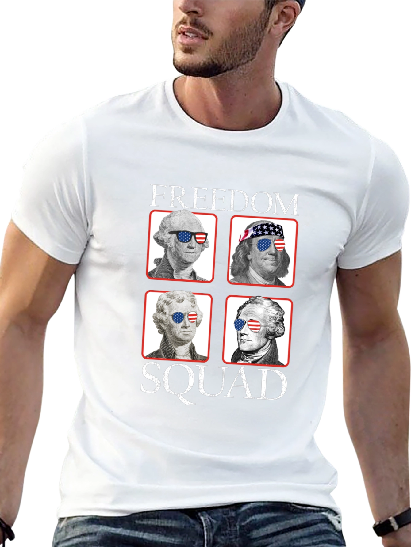 Black Freedom Squad T-Shirt: Patriotic Presidents view 13