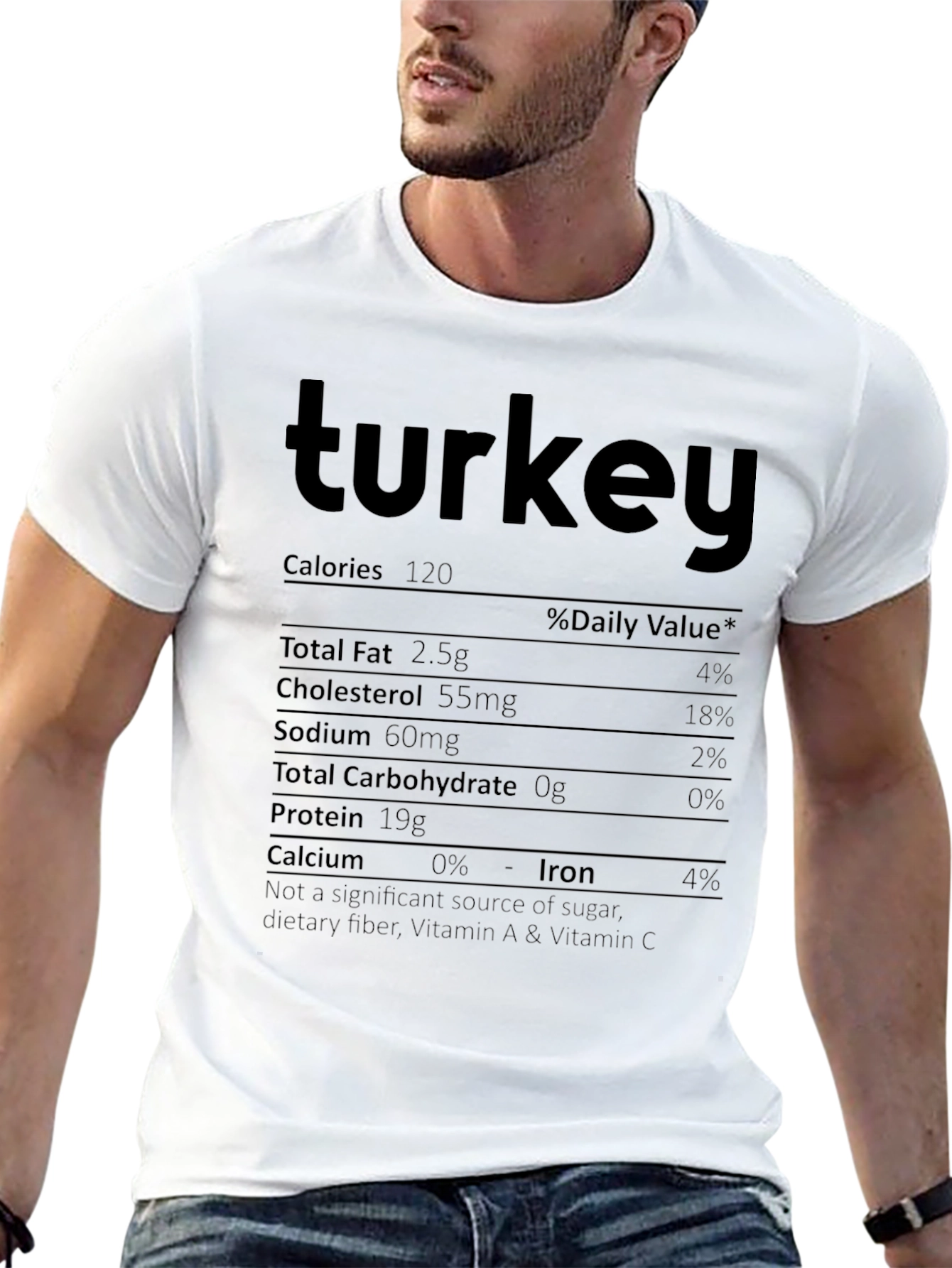 Black Turkey Nutrition Facts Black T-Shirt view 13