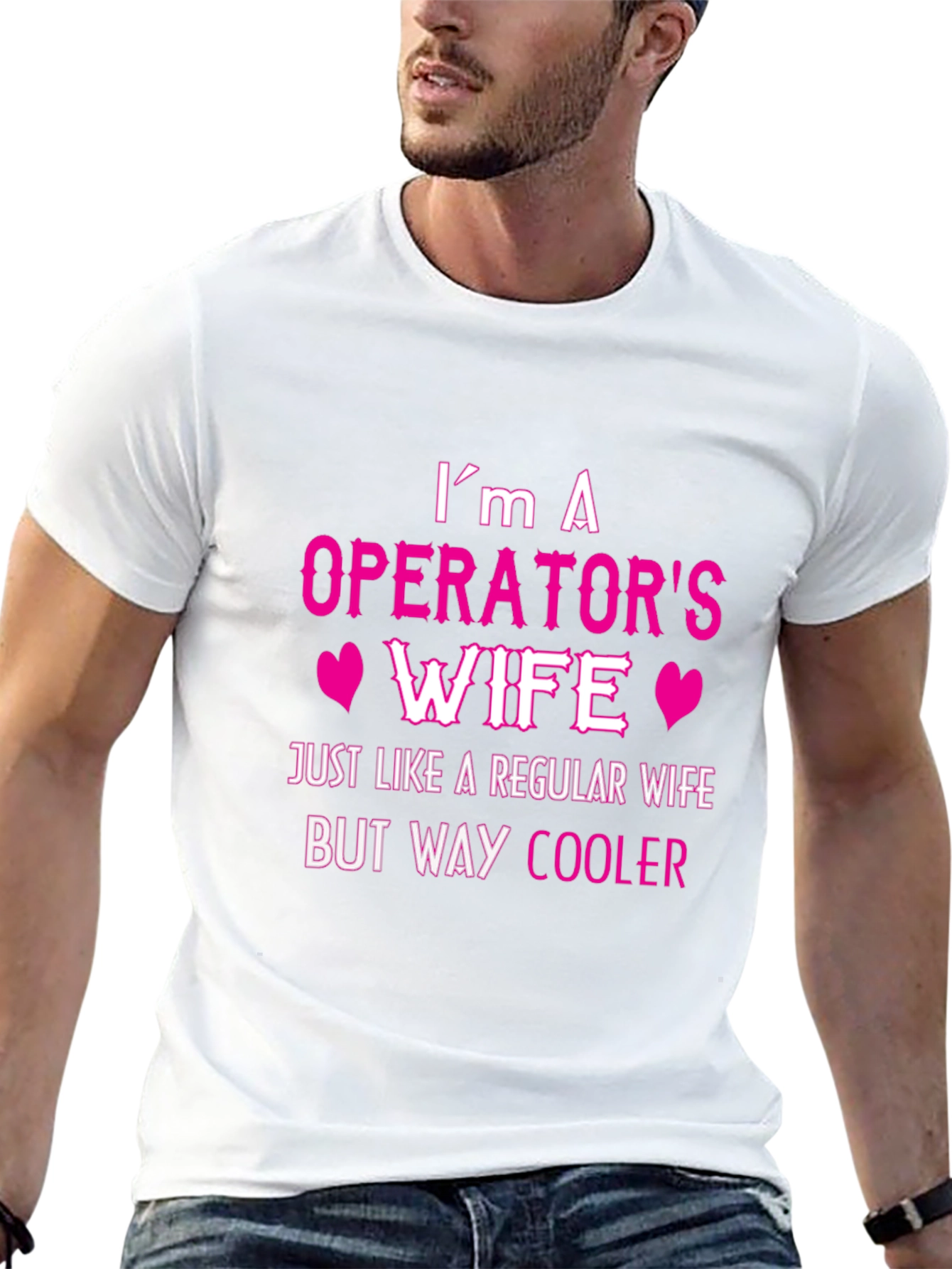 Black Operator's Wife T-Shirt - Cool Wife Tee view 13