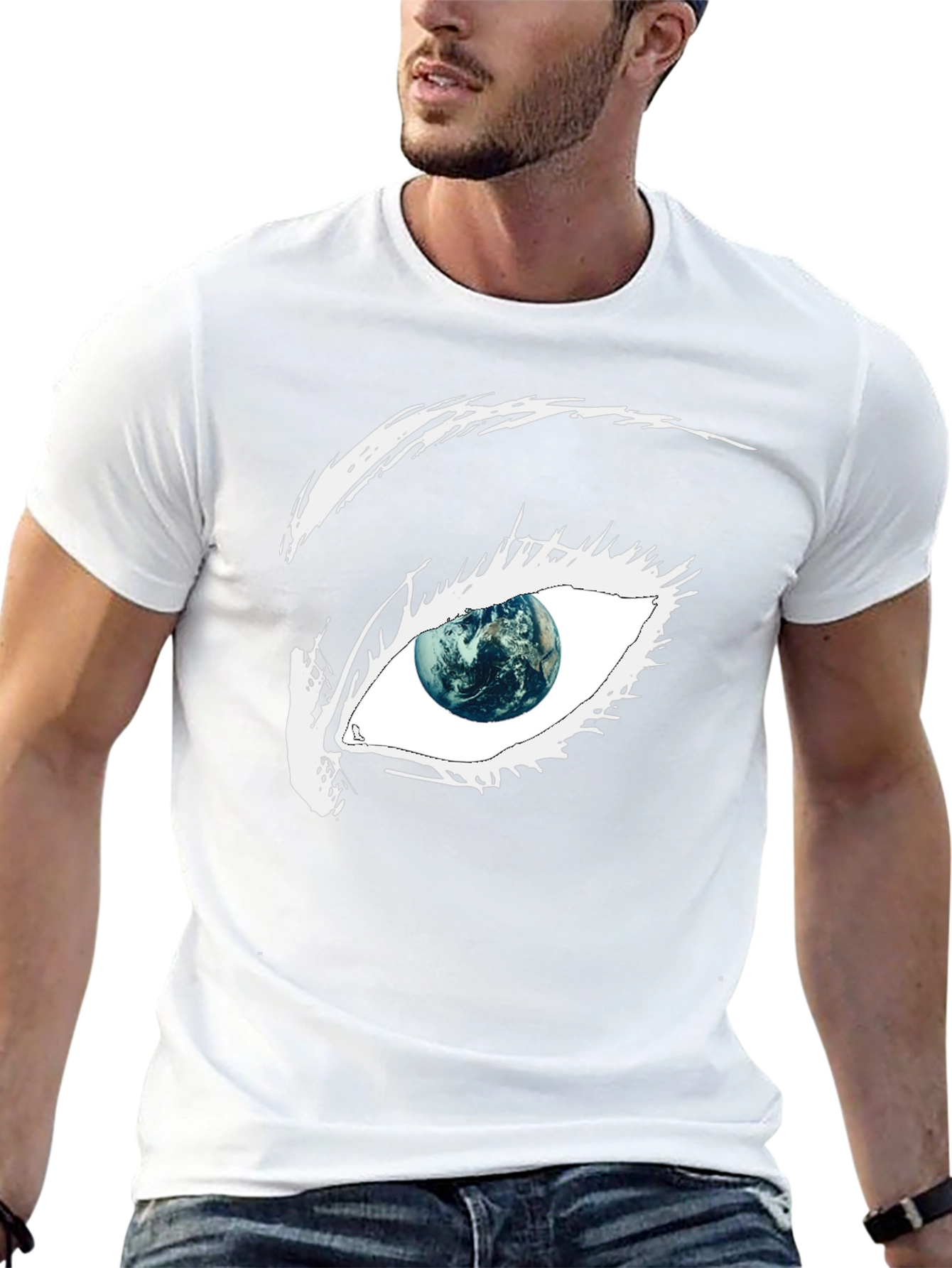 Black Eye See The World T-Shirt - Earth Inside The Eye view 13