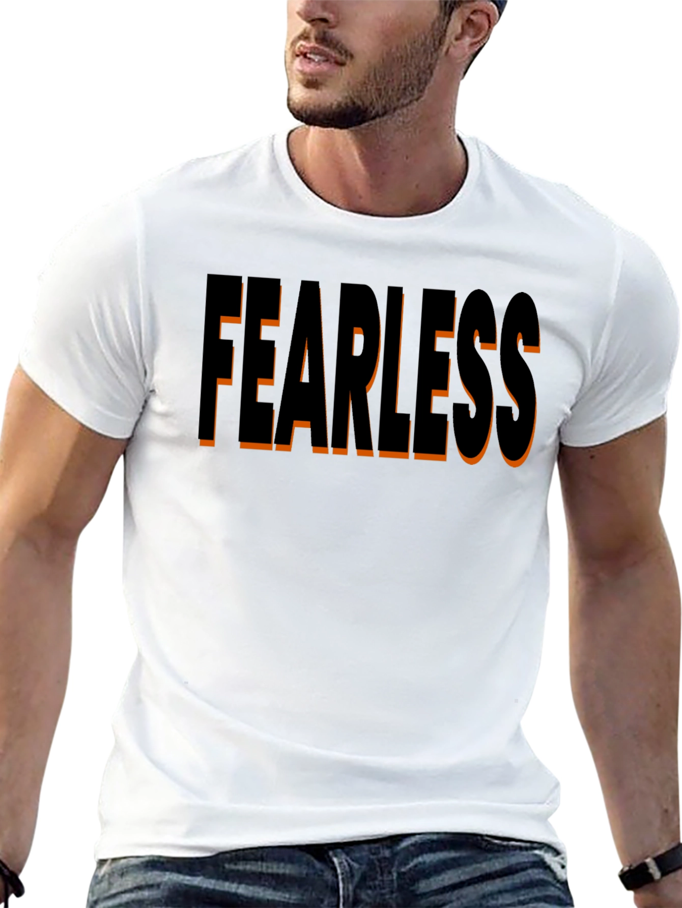Black Fearless Black Graphic Tee view 13