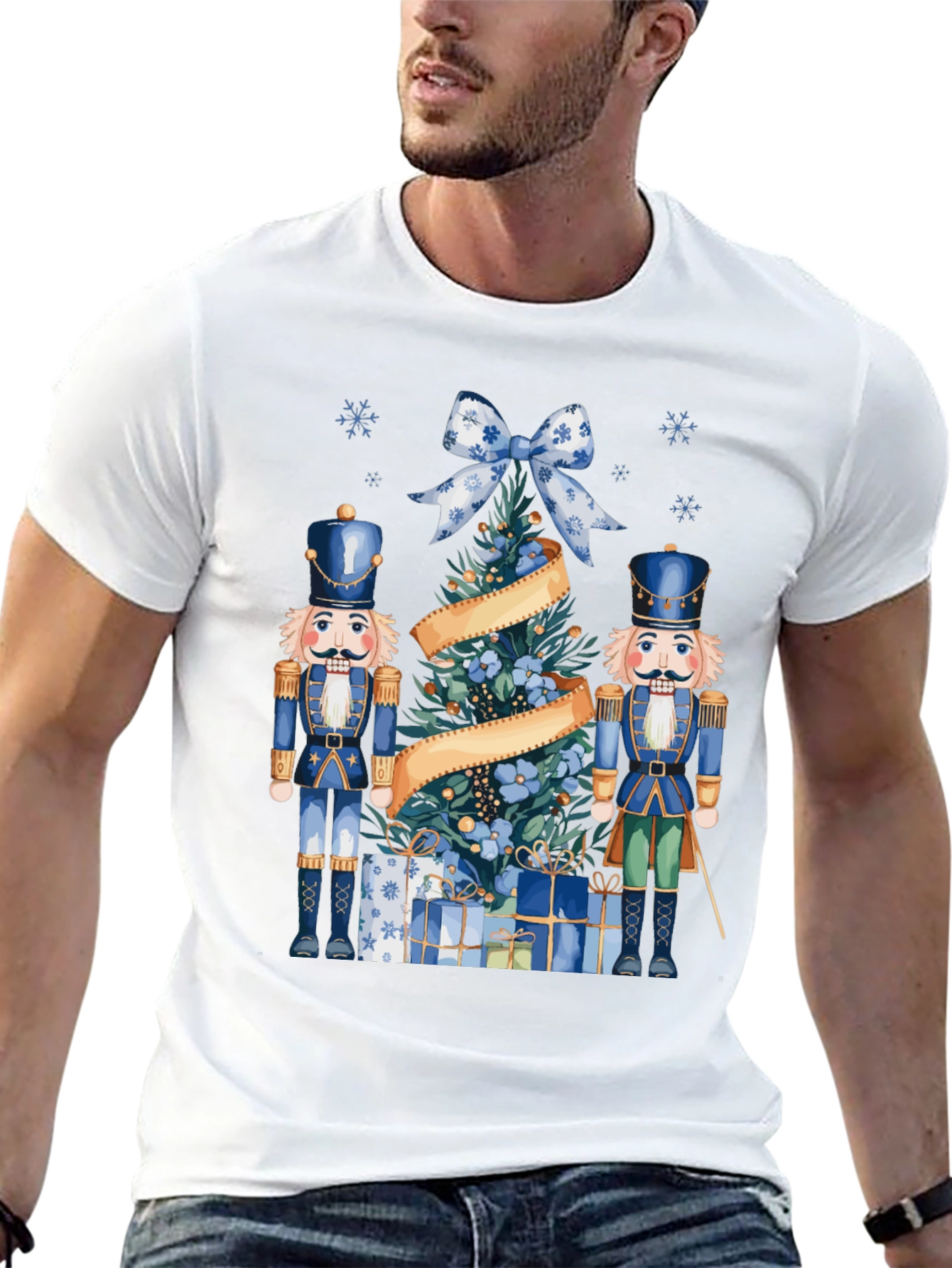 Black Festive Nutcracker Christmas T-Shirt view 13