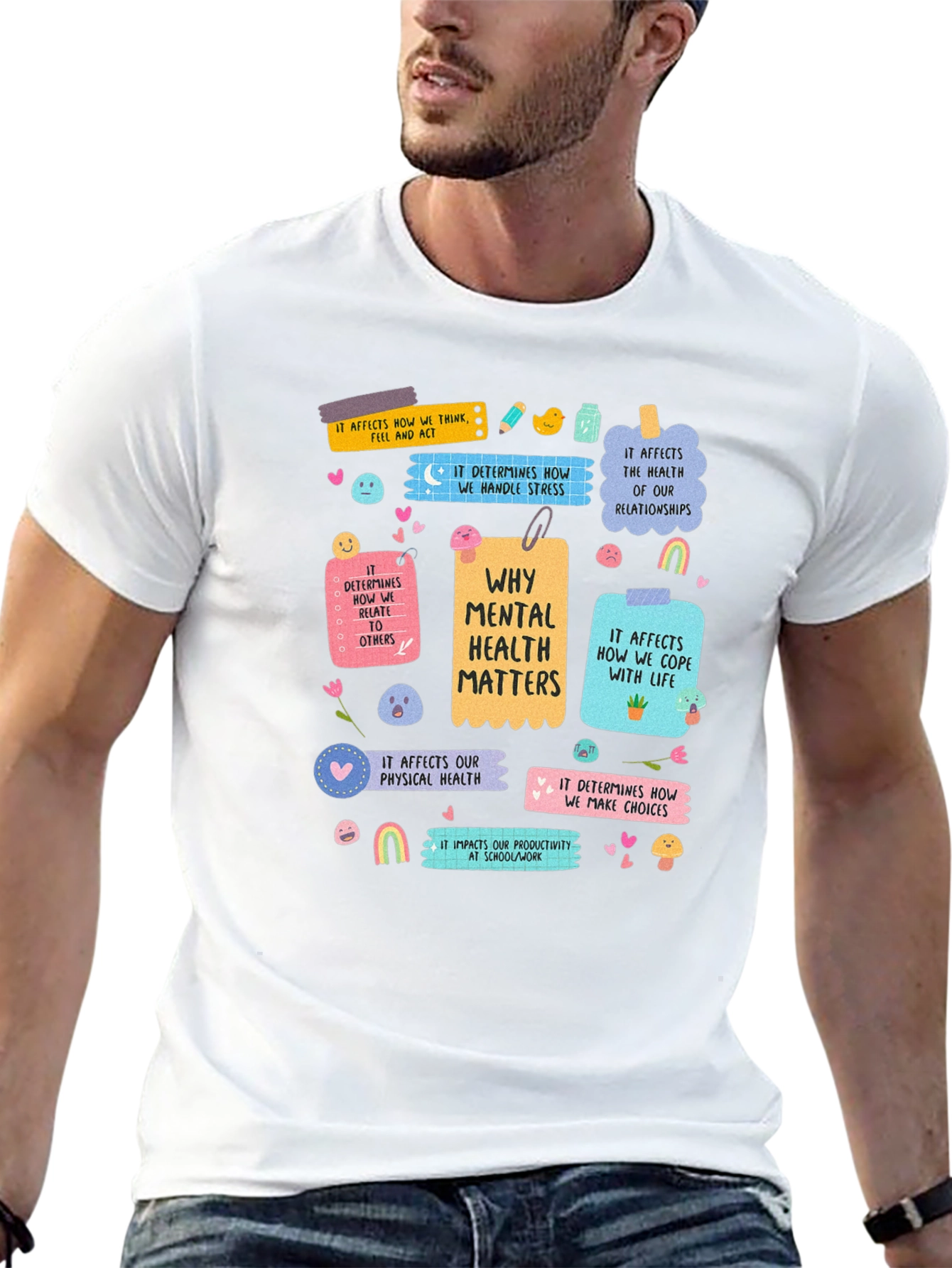 Black Mental Health Matters Graphic T-Shirt view 13