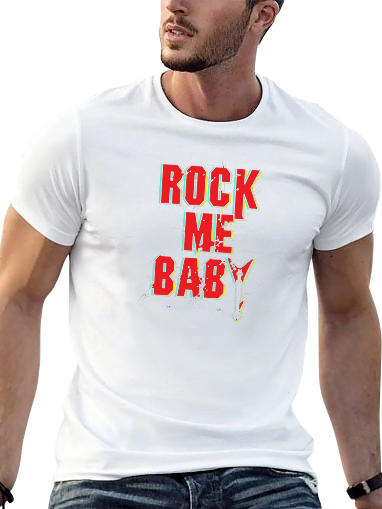 Black Rock Me Baby Black Graphic Tee view 13