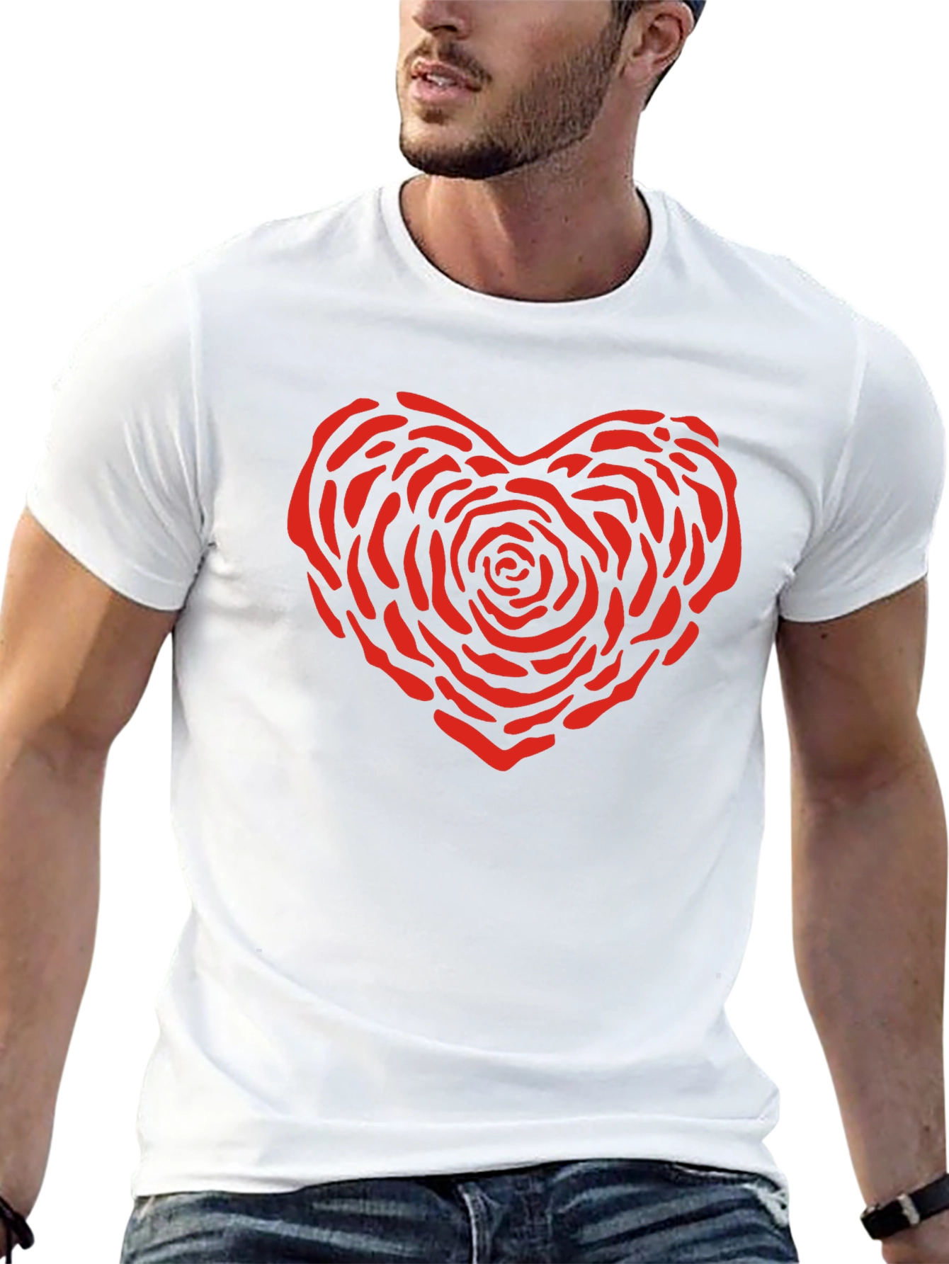 Black Heart Rose Graphic Tee - Black view 13