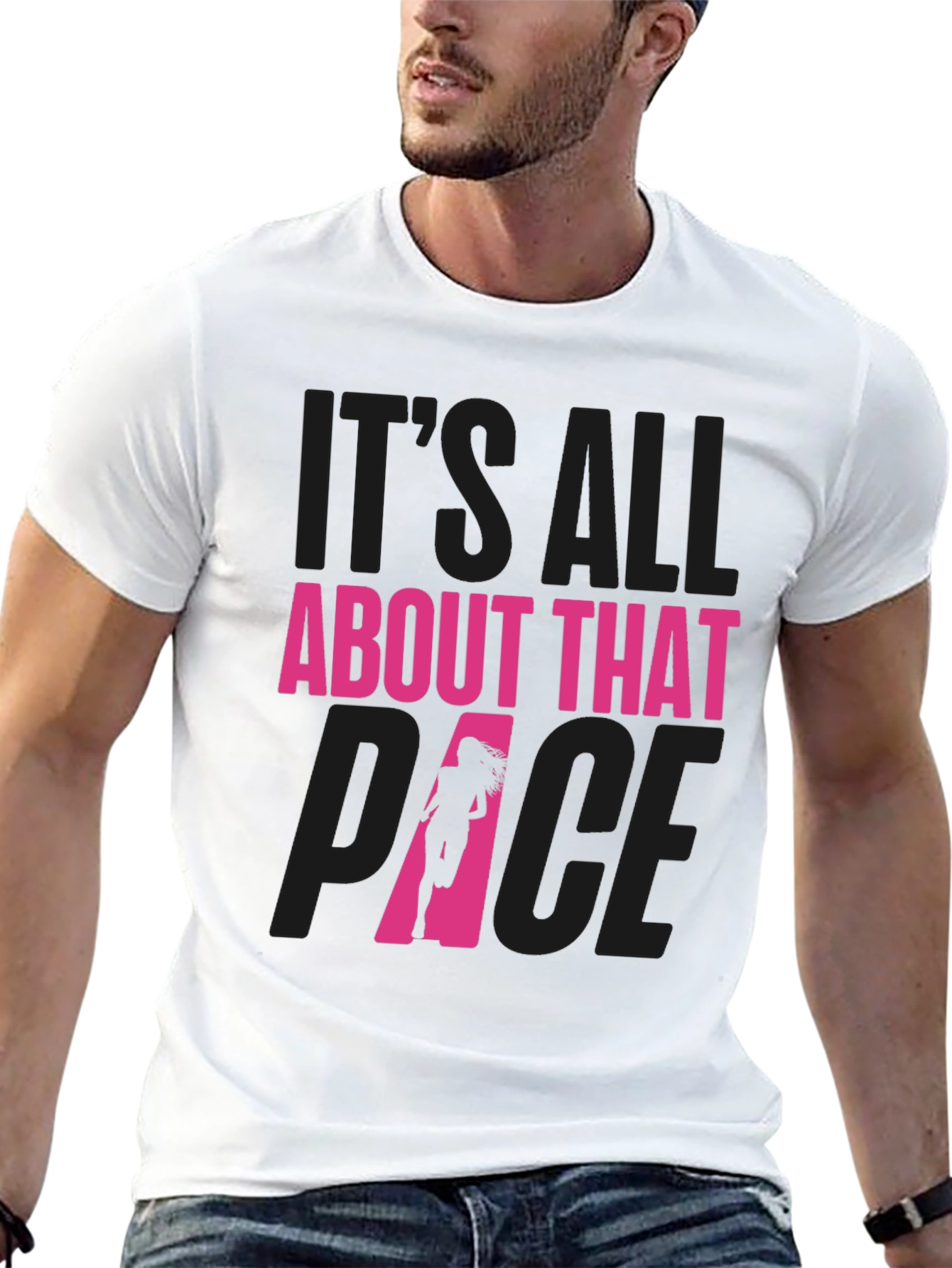 Black It's All About That Pace Running T-Shirt view 13