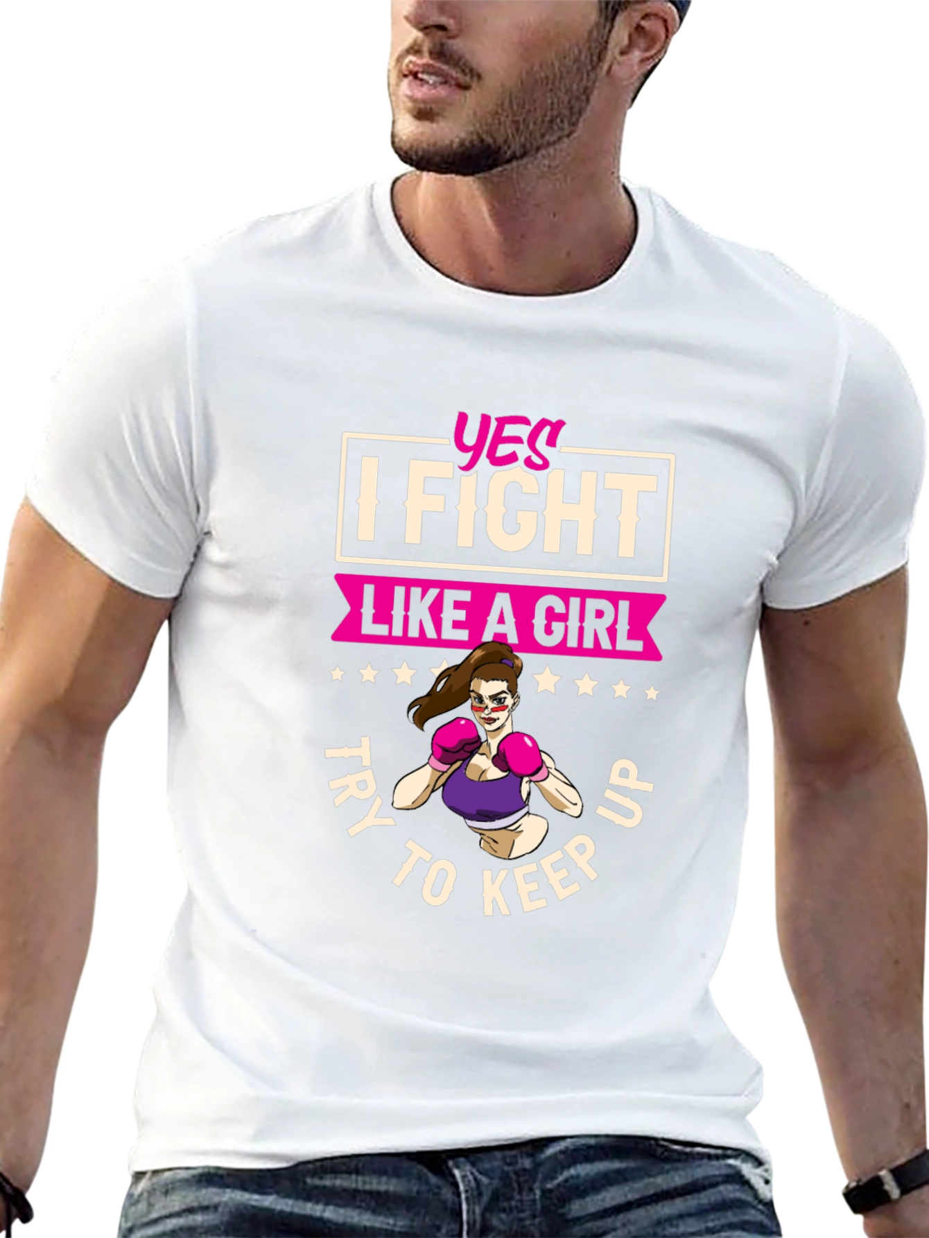 Black I Fight Like A Girl Graphic Tee view 13