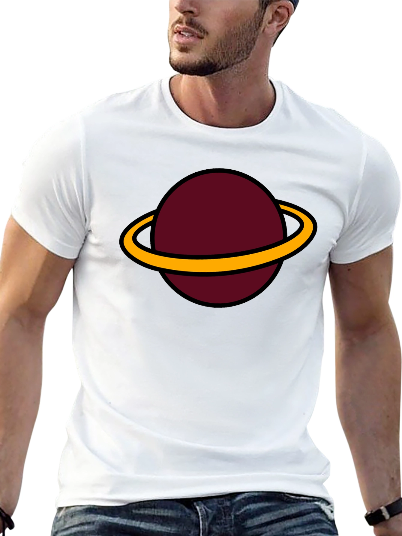 Black Planet Saturn Graphic Tee - Classic Black view 13