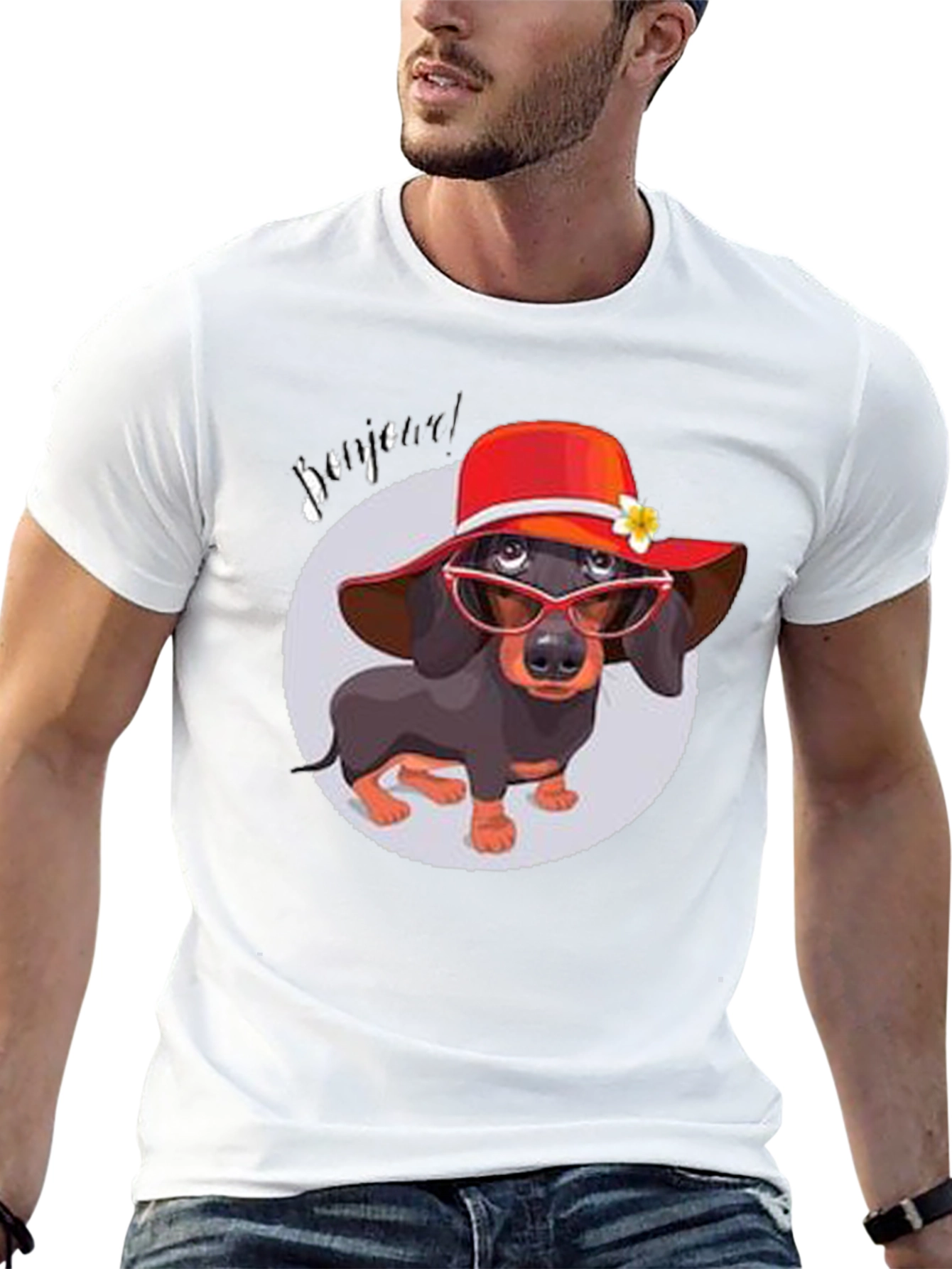 Black Dachshund in Hat T-Shirt - Funny Dog Lover Tee view 13