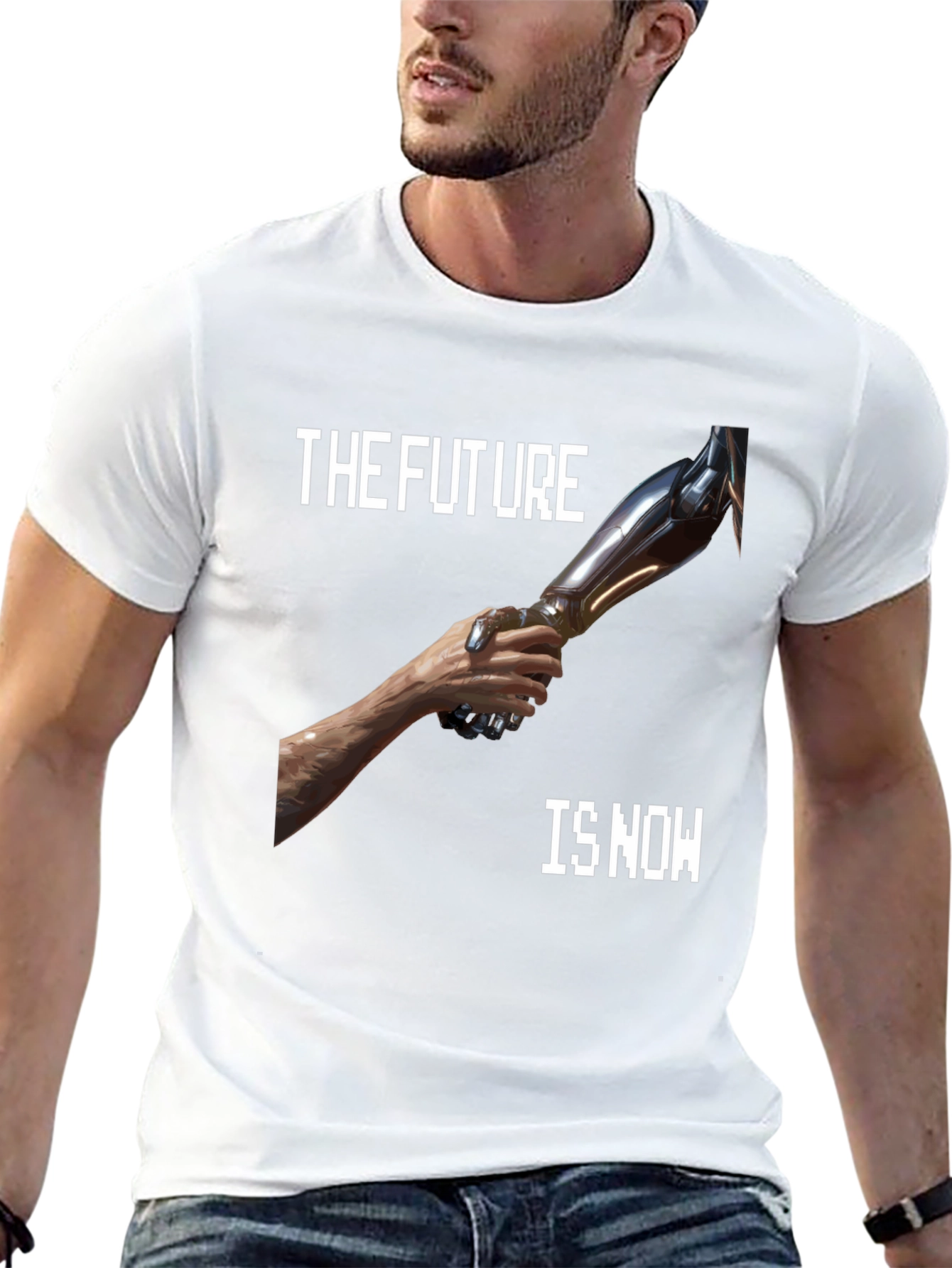 Black The Future is Now T-Shirt view 13