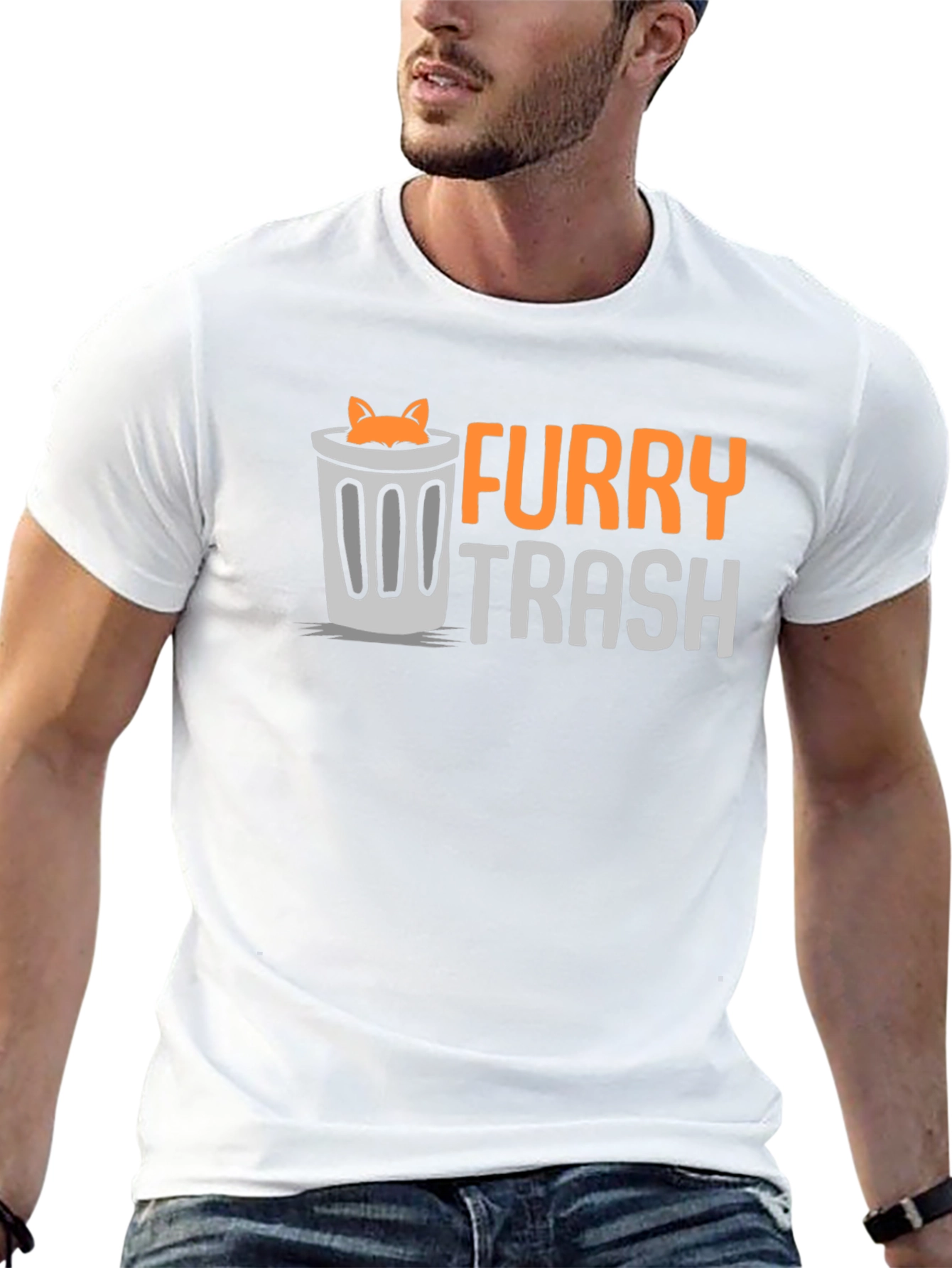 Black Furry Trash T-Shirt - Funny Graphic Tee view 13