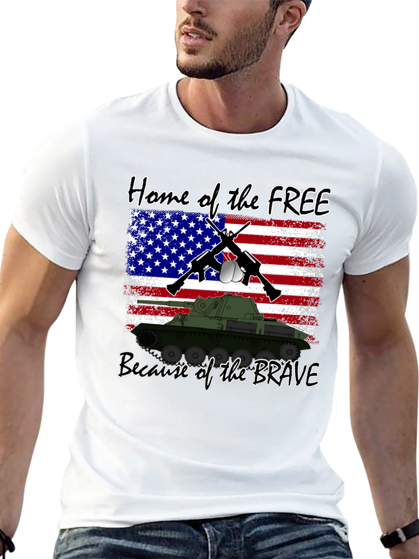 Black Home of the Free T-Shirt view 13