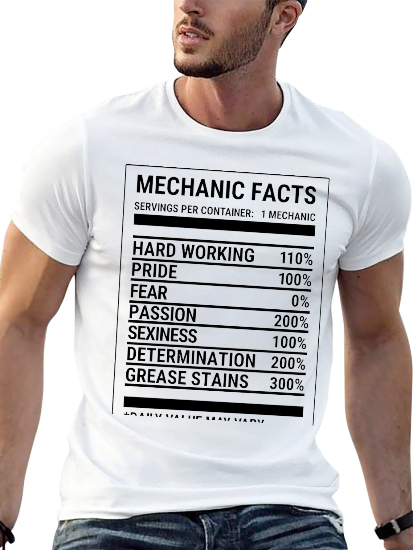 Black Mechanic Facts T-Shirt - Hard Working, Pride, Passion, Grease Stains! view 13