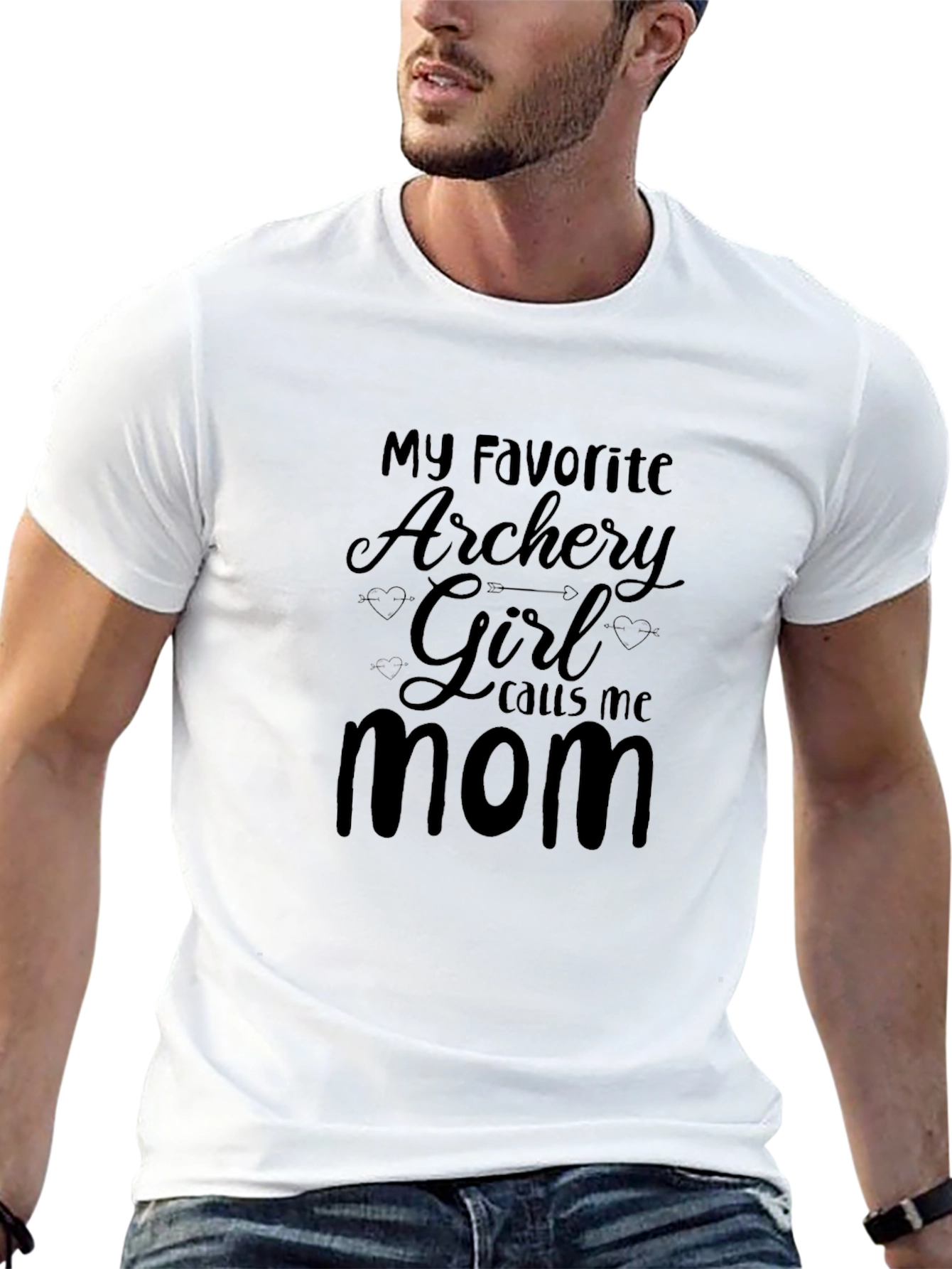 Black Archery Mom T-Shirt - My Favorite Archery Girl Calls Me Mom view 13