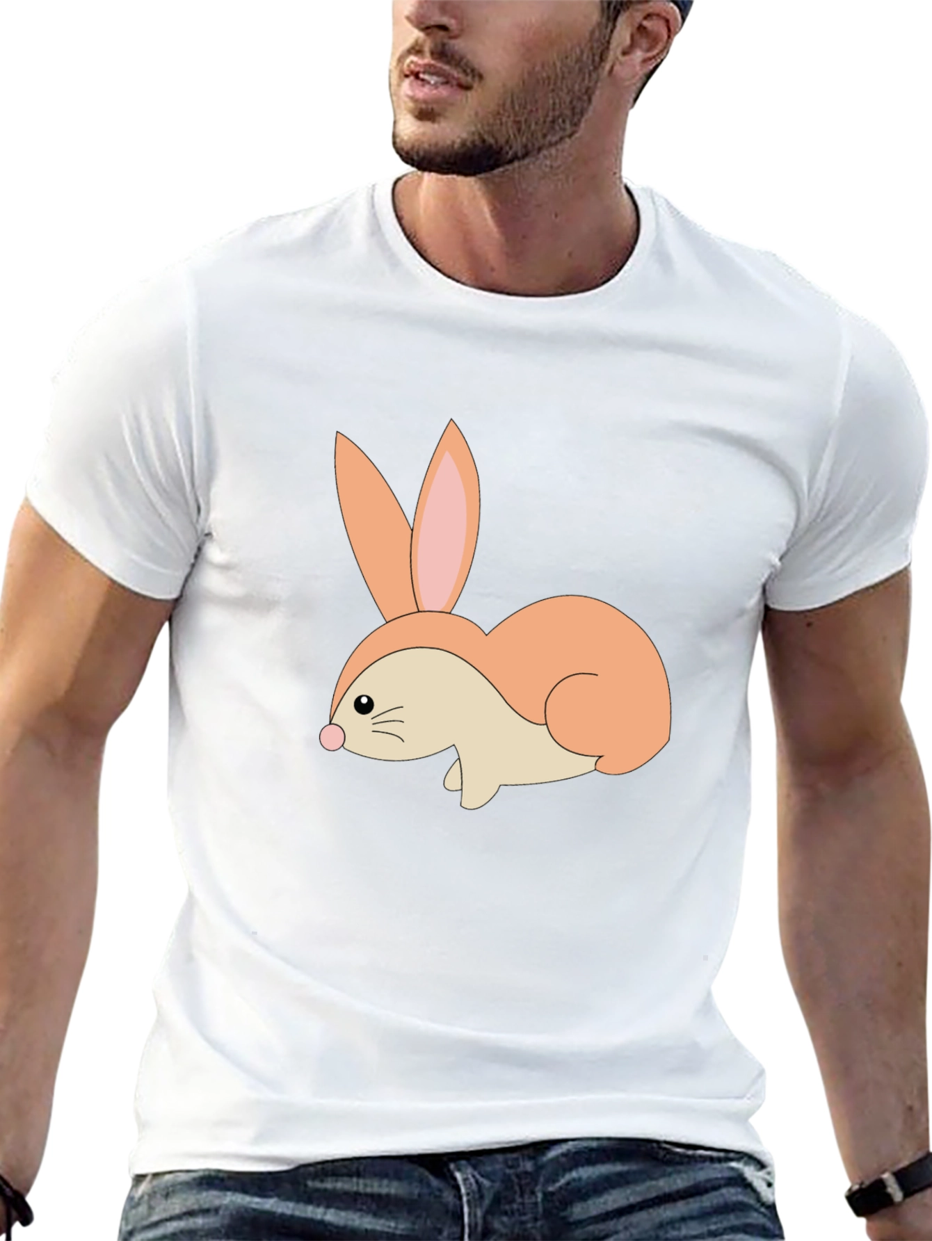 Black Bunny Graphic Tee - Soft Cotton Blend view 13